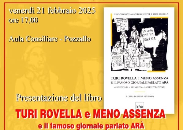 “Turi Rovella e Meno Assenza e il famoso giornale parlato Arà”, presentazione venerdì a Pozzallo