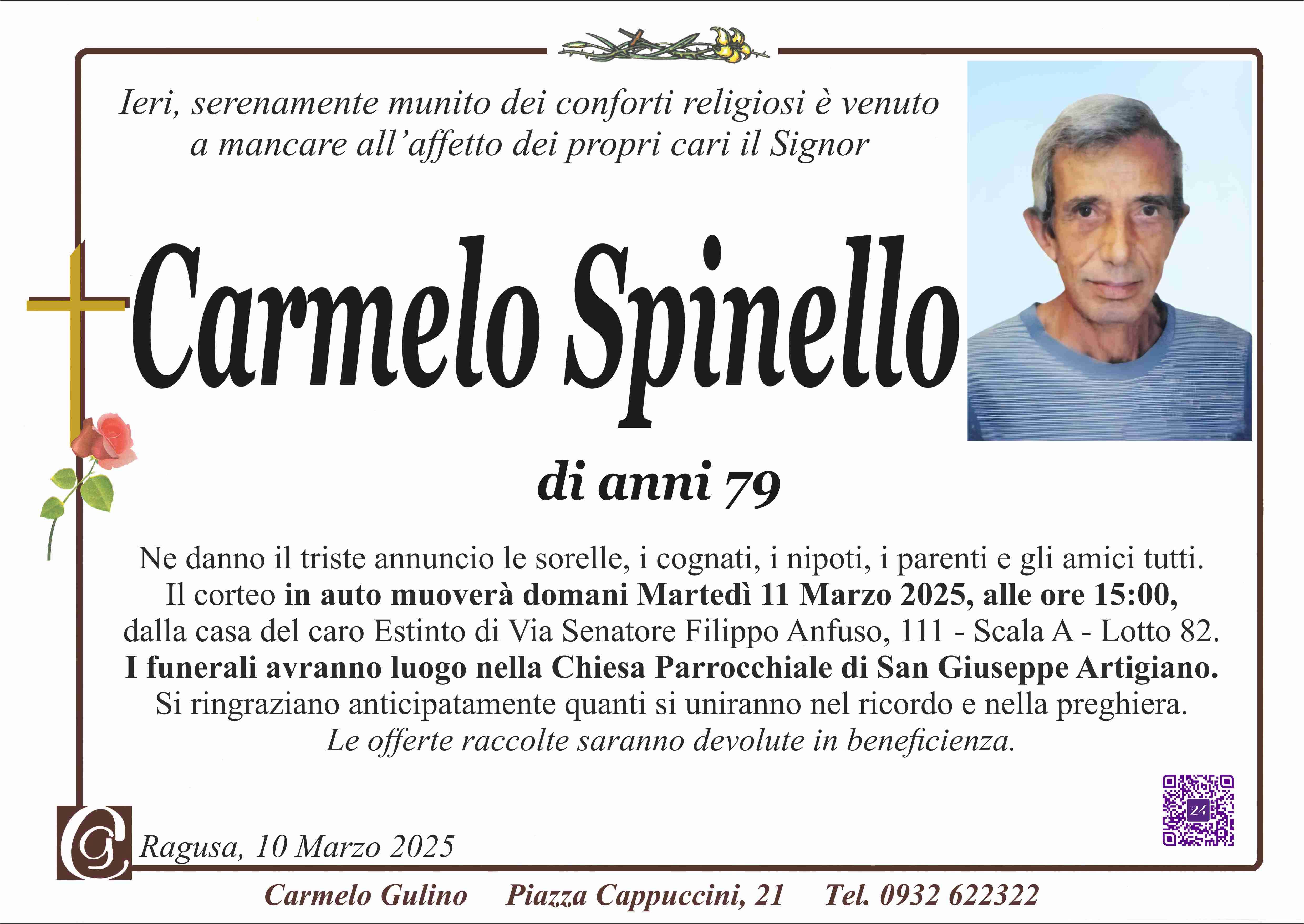 Necrologi: Carmelo Spinello