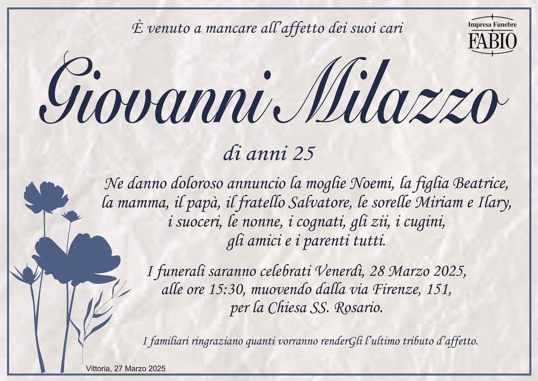 Necrologi: Giovanni Milazzo