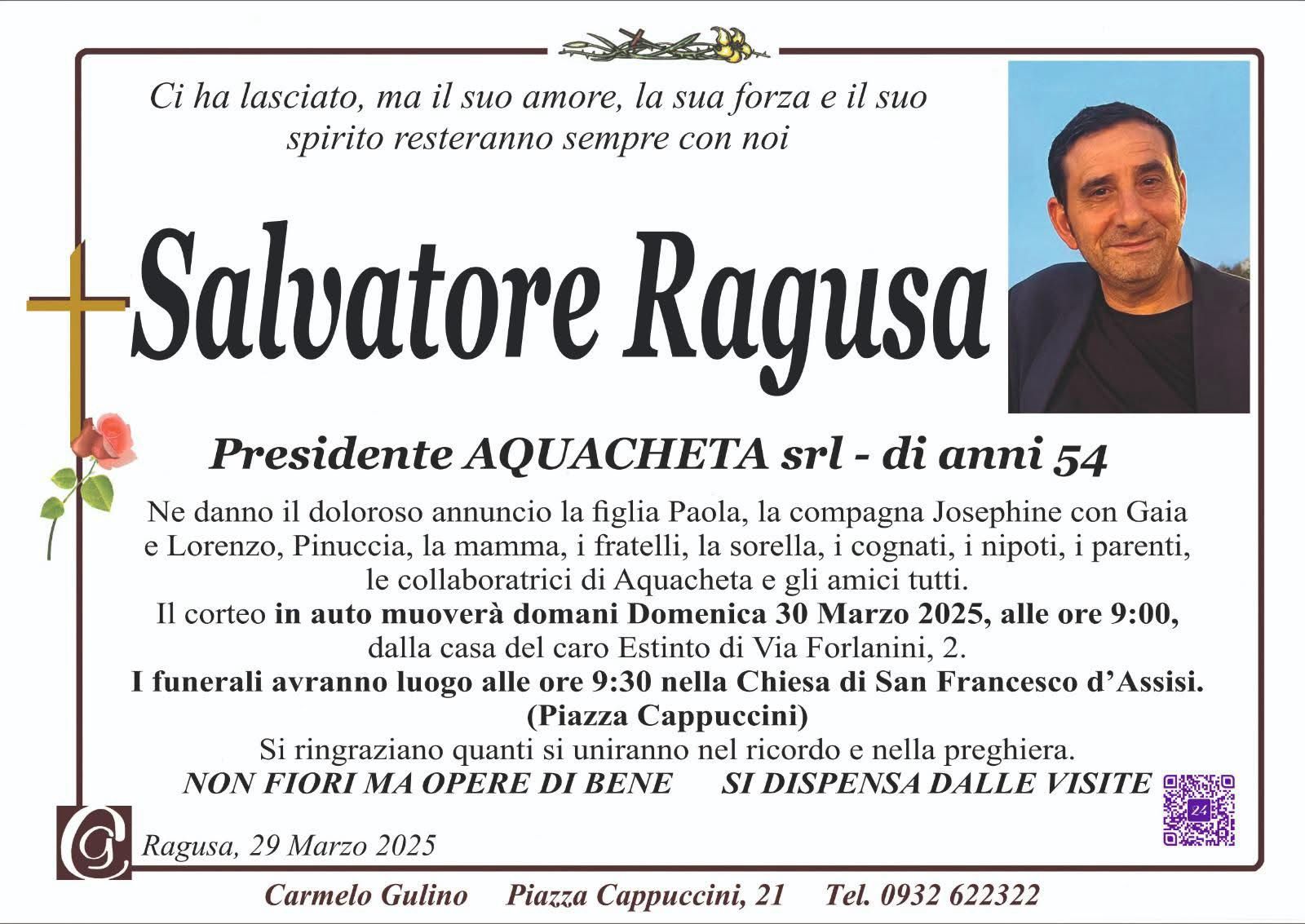 Necrologi: Salvatore Ragusa