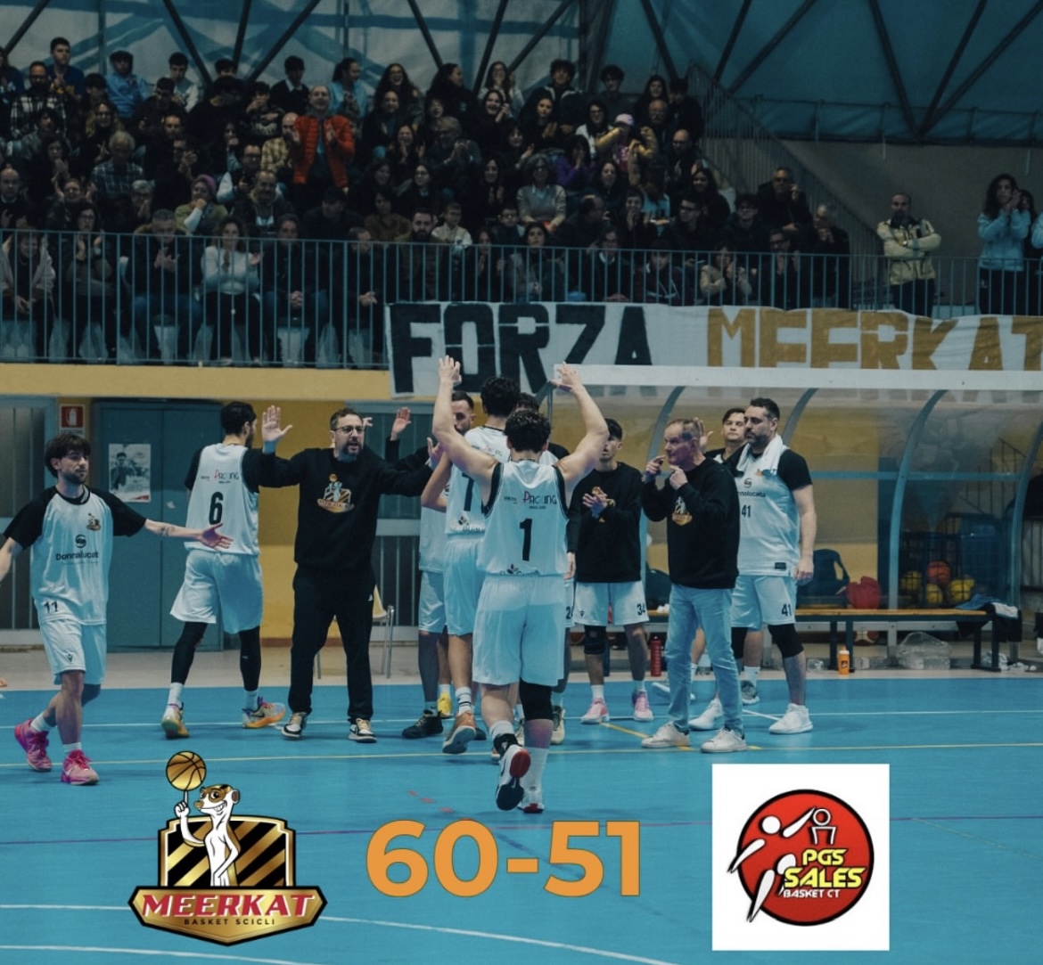 La Meerkat Basket Scicli vince in casa, 60-51, lo scontro al vertice con il PGS Sales Catania e conquista la vetta