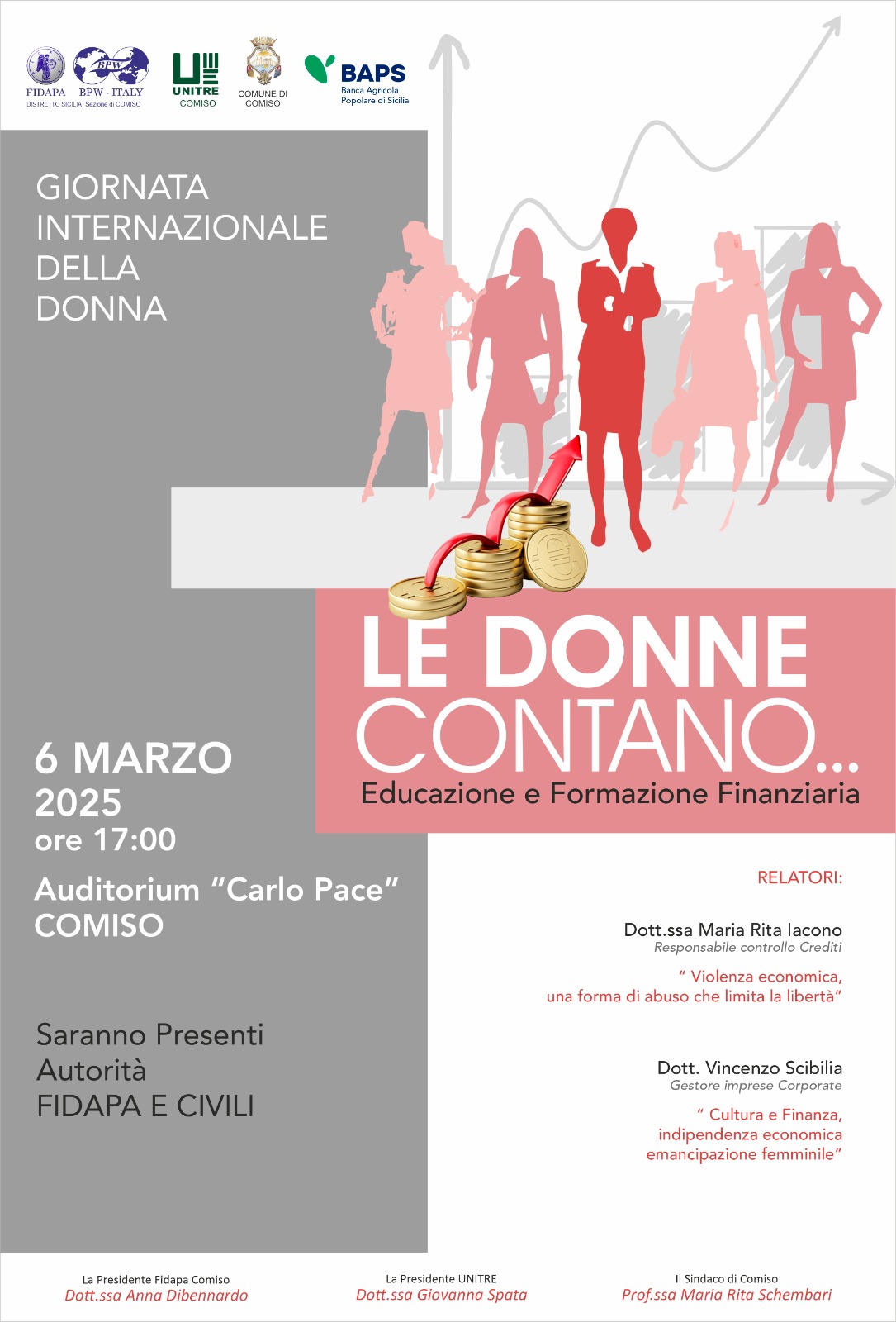 “Le donne contano”: progetto di educazione e formazione finanziaria organizzato dalla Fidapa