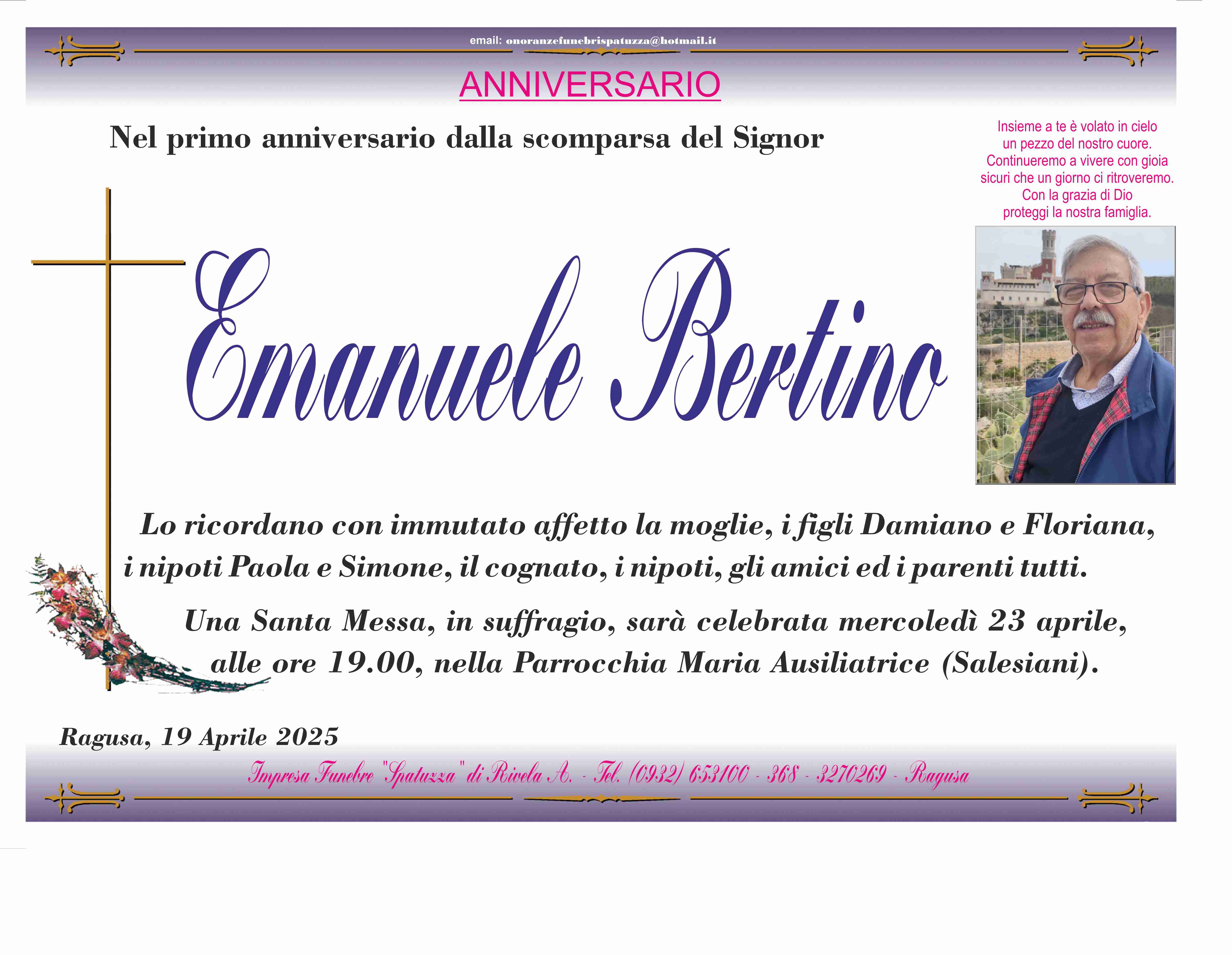 Anniversario: Emanuele Bertino