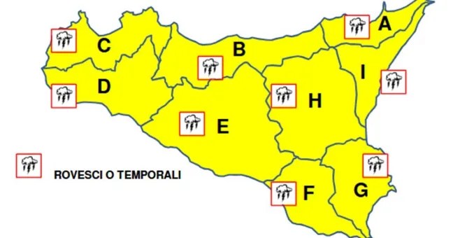 Pasquetta con l’ombrello: scatta l’allerta meteo in Sicilia, ecco le raccomandazioni della Protezione civile