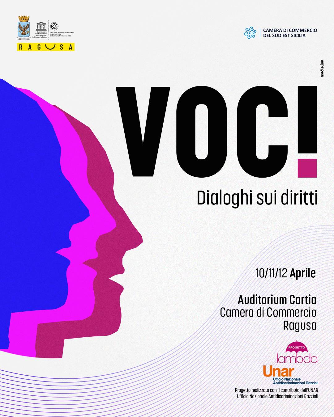 “VOCI – Dialoghi sui Diritti”: a Ragusa tre giornate per dare spazio a umanità, inclusione e dignità