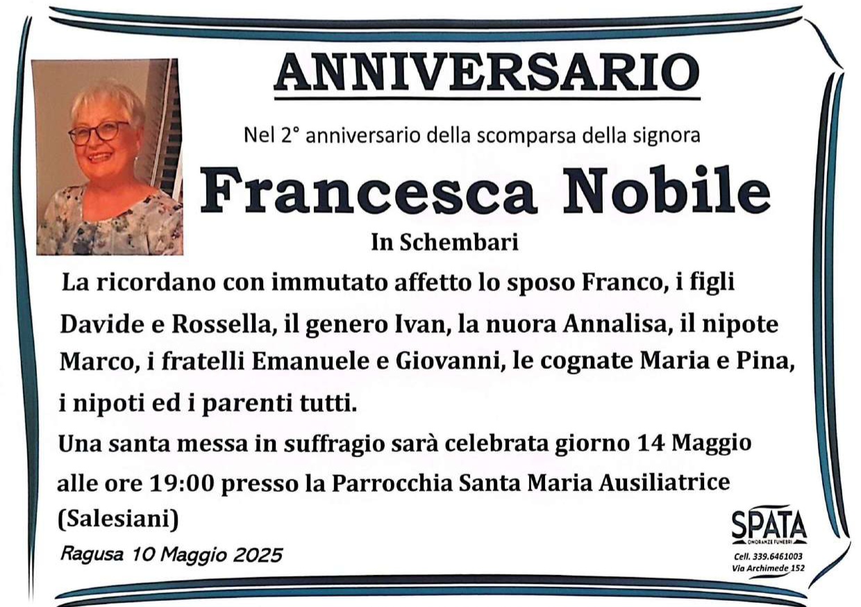 Necrologi: Francesca Nobile