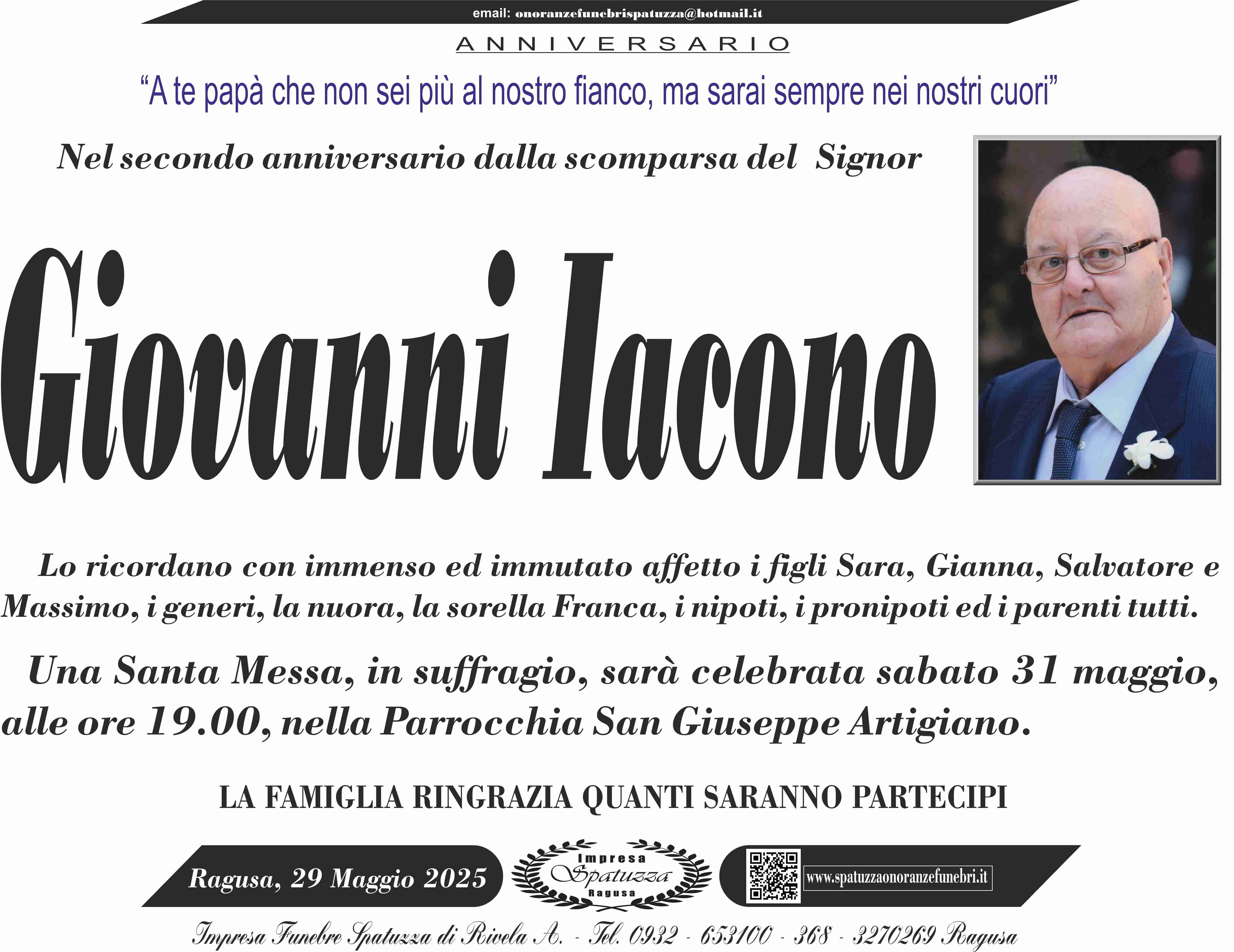 Anniversario: Giovanni Iacono