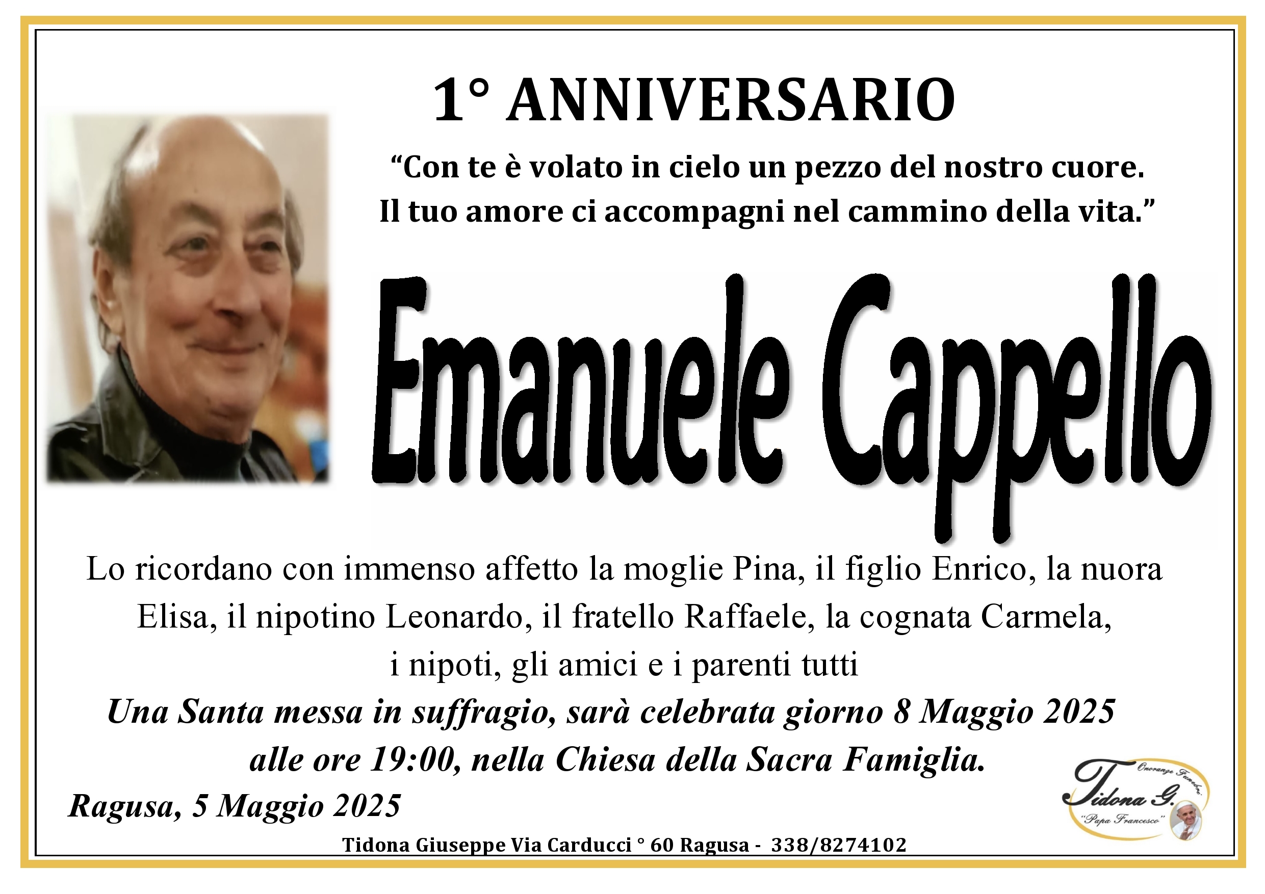 Anniversario: Emanuele Cappello