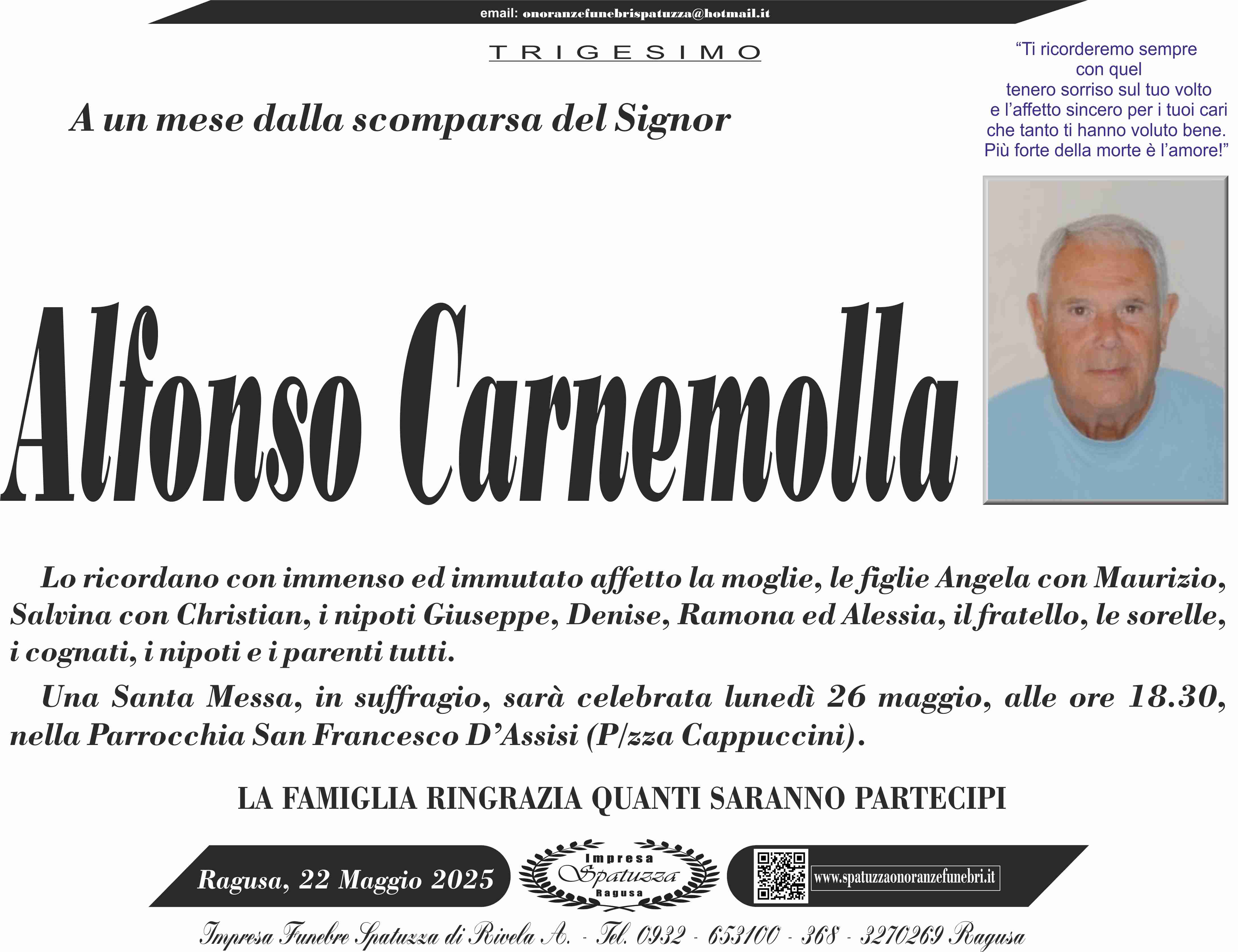 Trigesimo: Alfonso Carnemolla