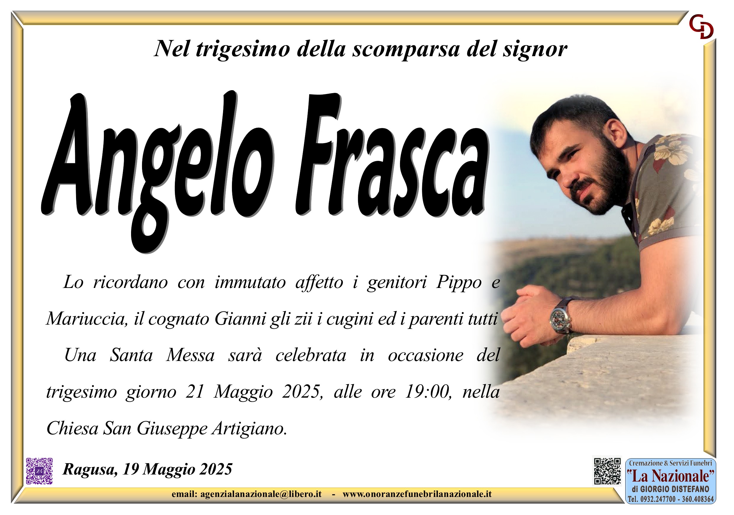 Trigesimo: Angelo Frasca