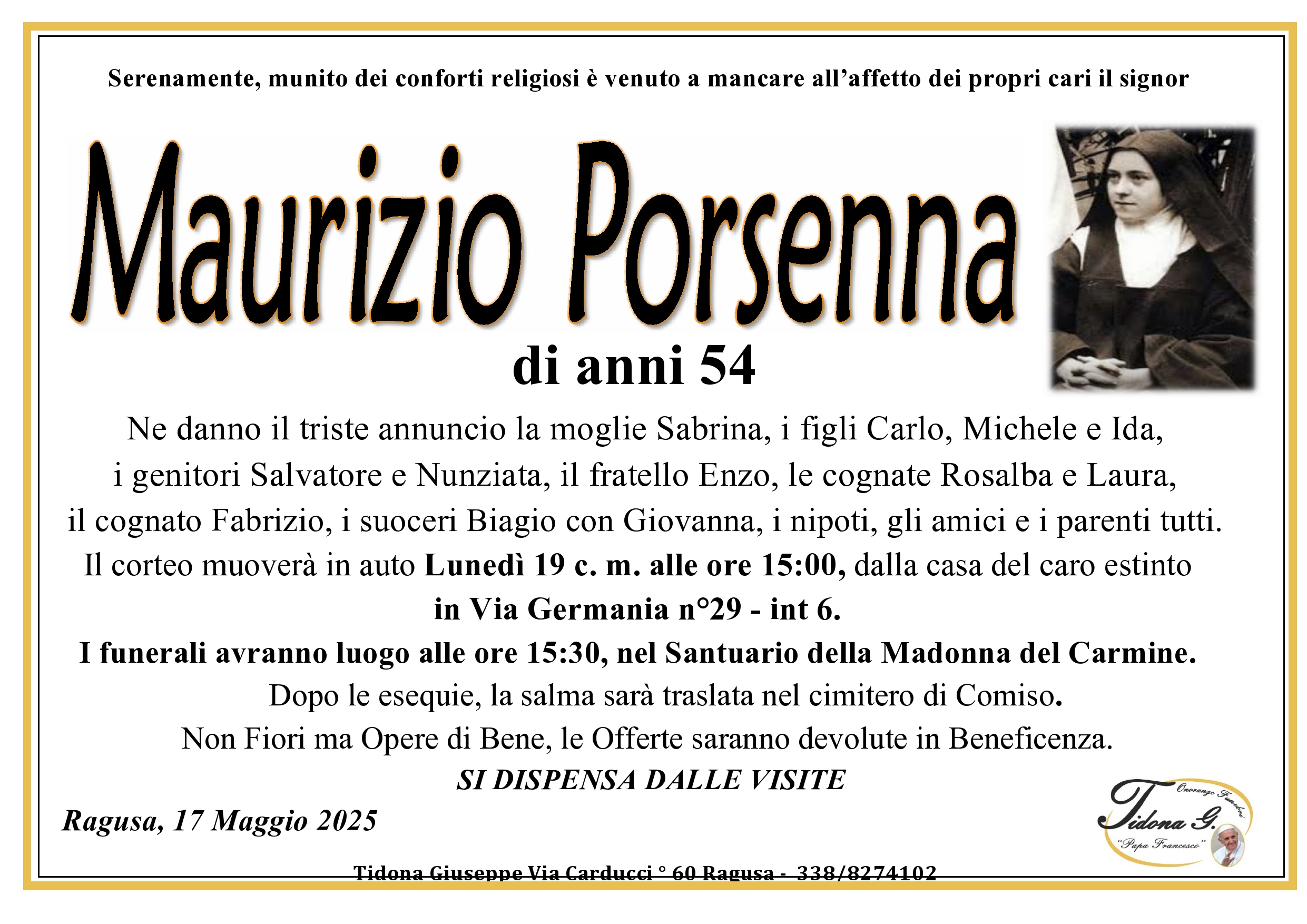 Necrologi: Maurizio Porsenna