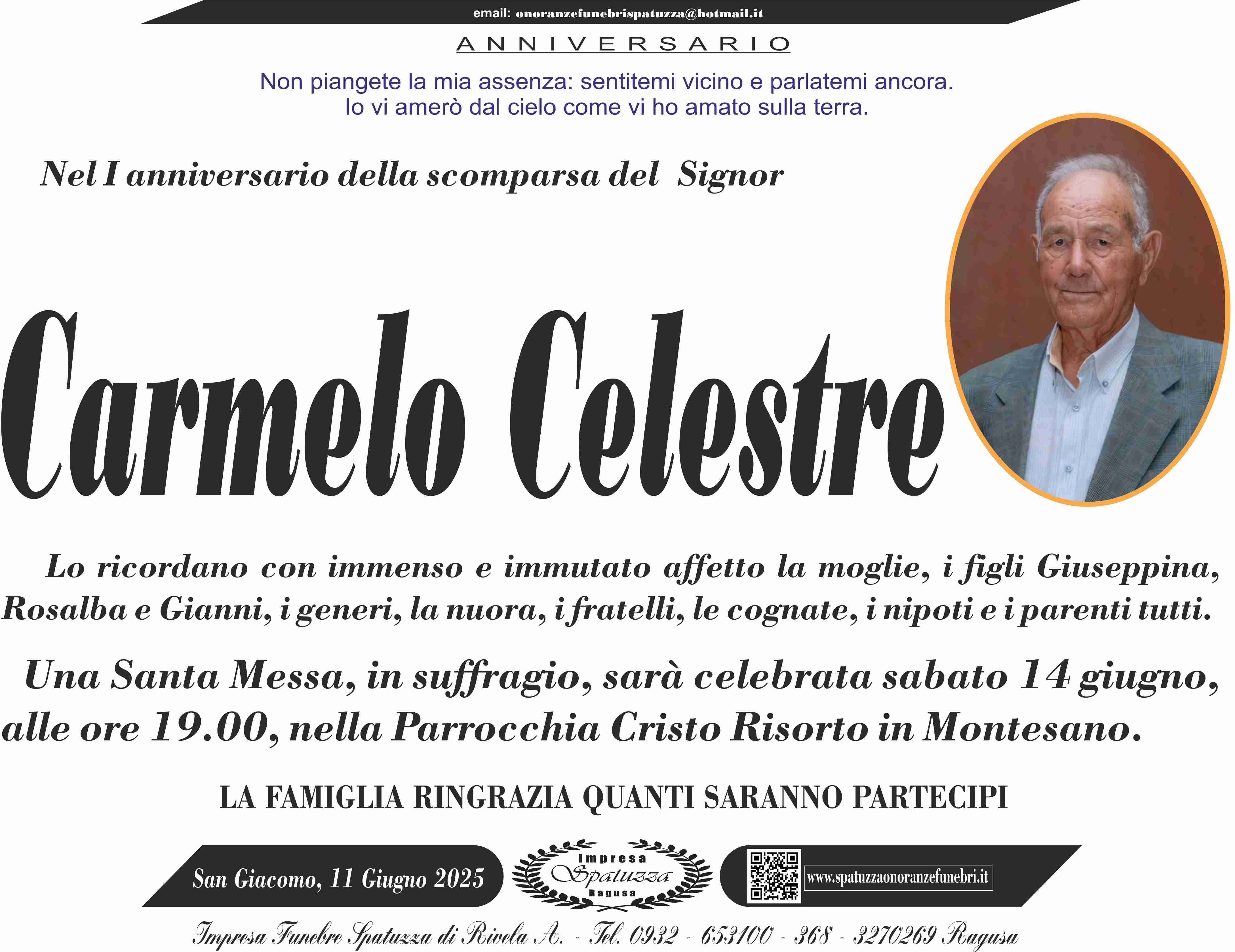 Anniversario: Carmelo Celestre