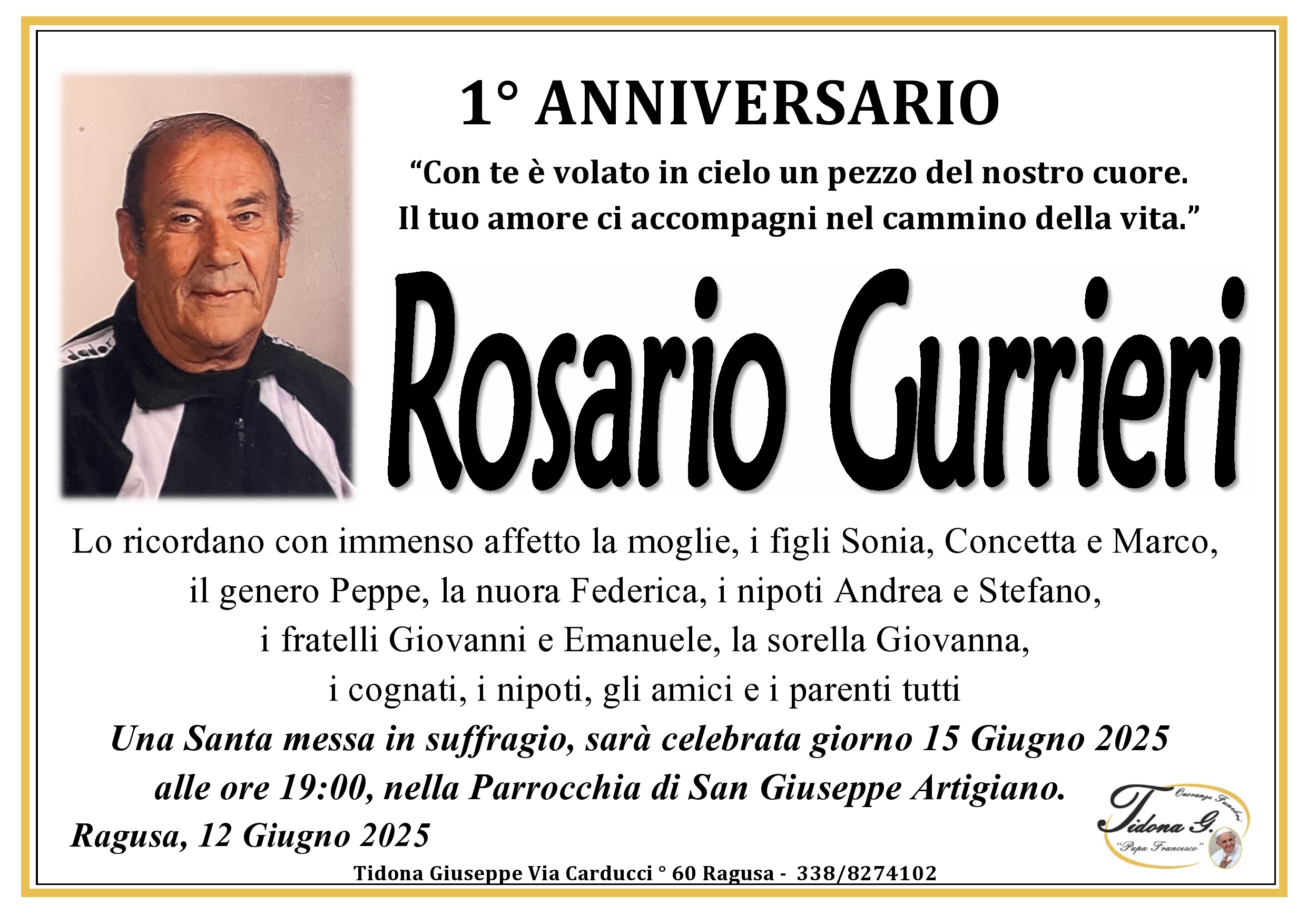 Anniversario: Rosario Gurrieri