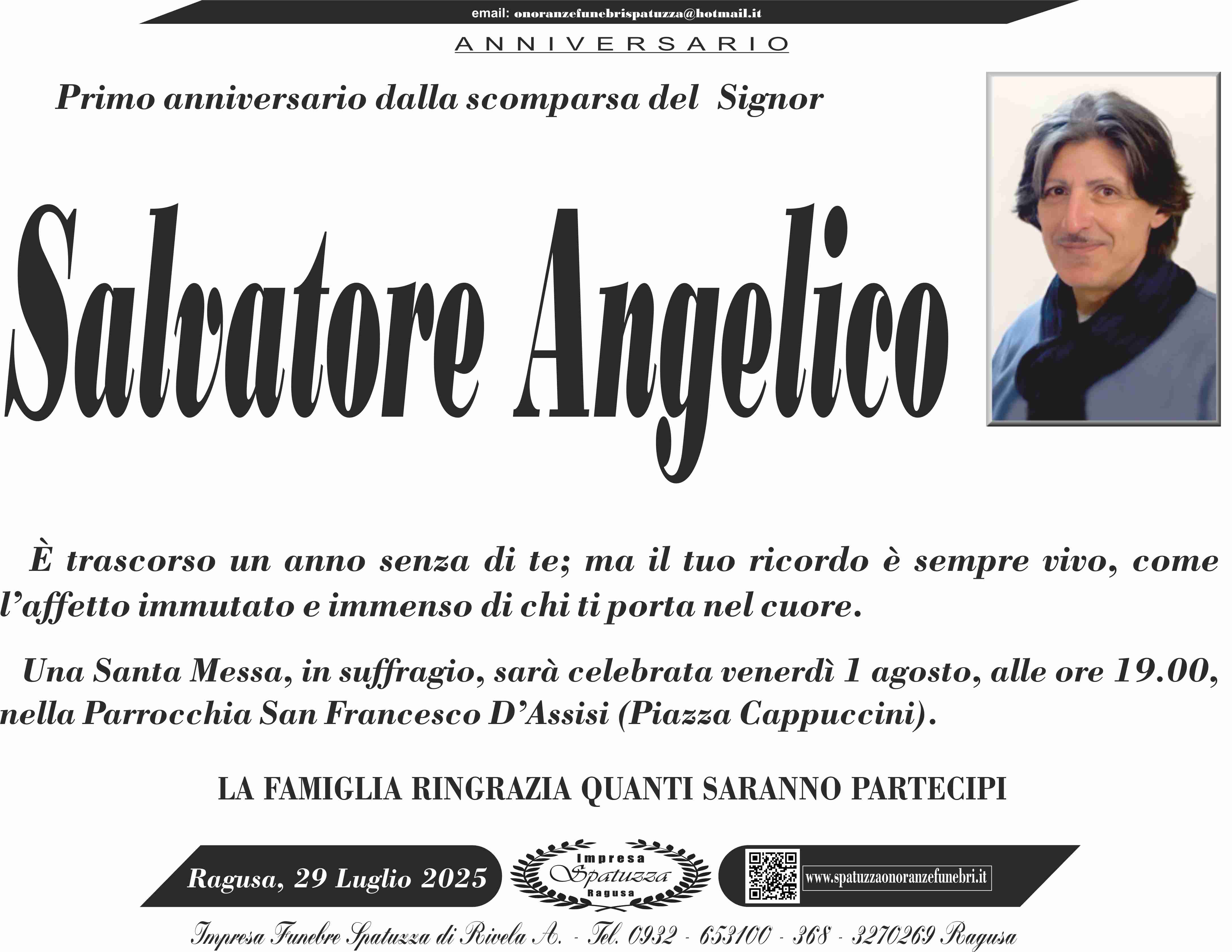 Anniversario: Salvatore Angelico