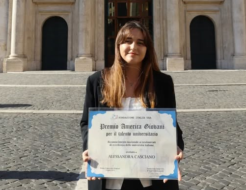 La sciclitana Alessandra Casciano premiata alla Camera dei Deputati con il “Premio America Giovani”