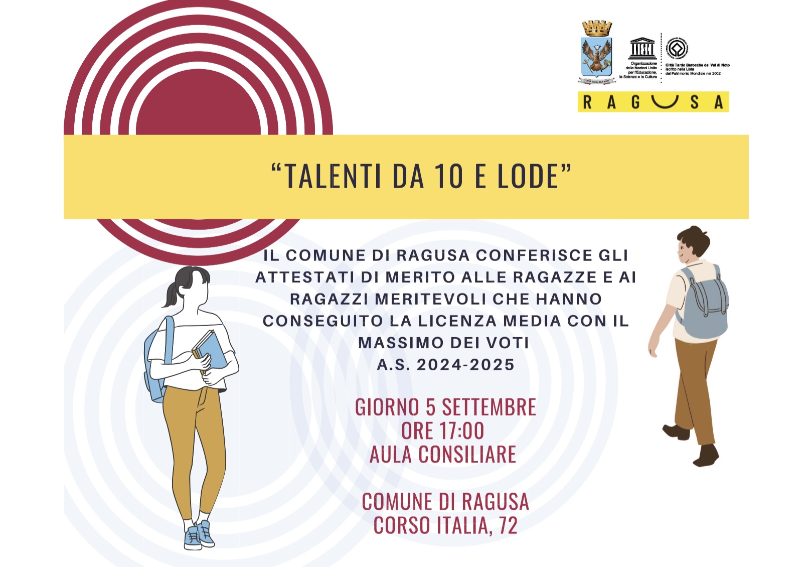 Ragusa premia i giovani talenti: attestati di merito ai diplomati con il massimo dei voti