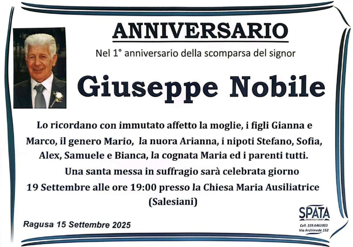 Anniversario: Giuseppe Nobile