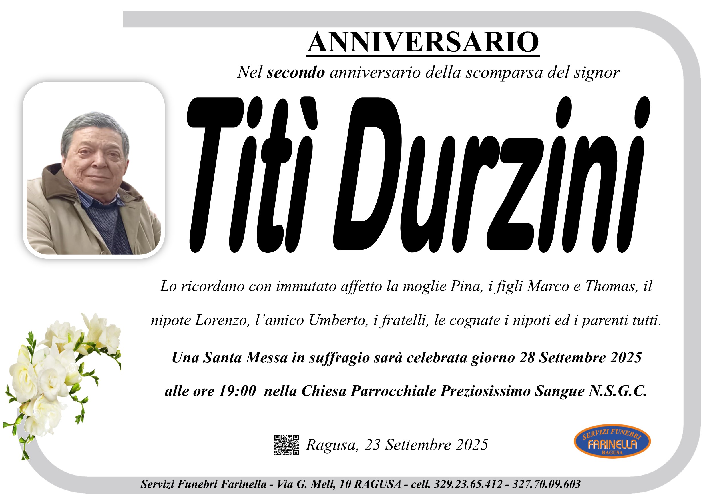 Anniversario: Titì Durzini