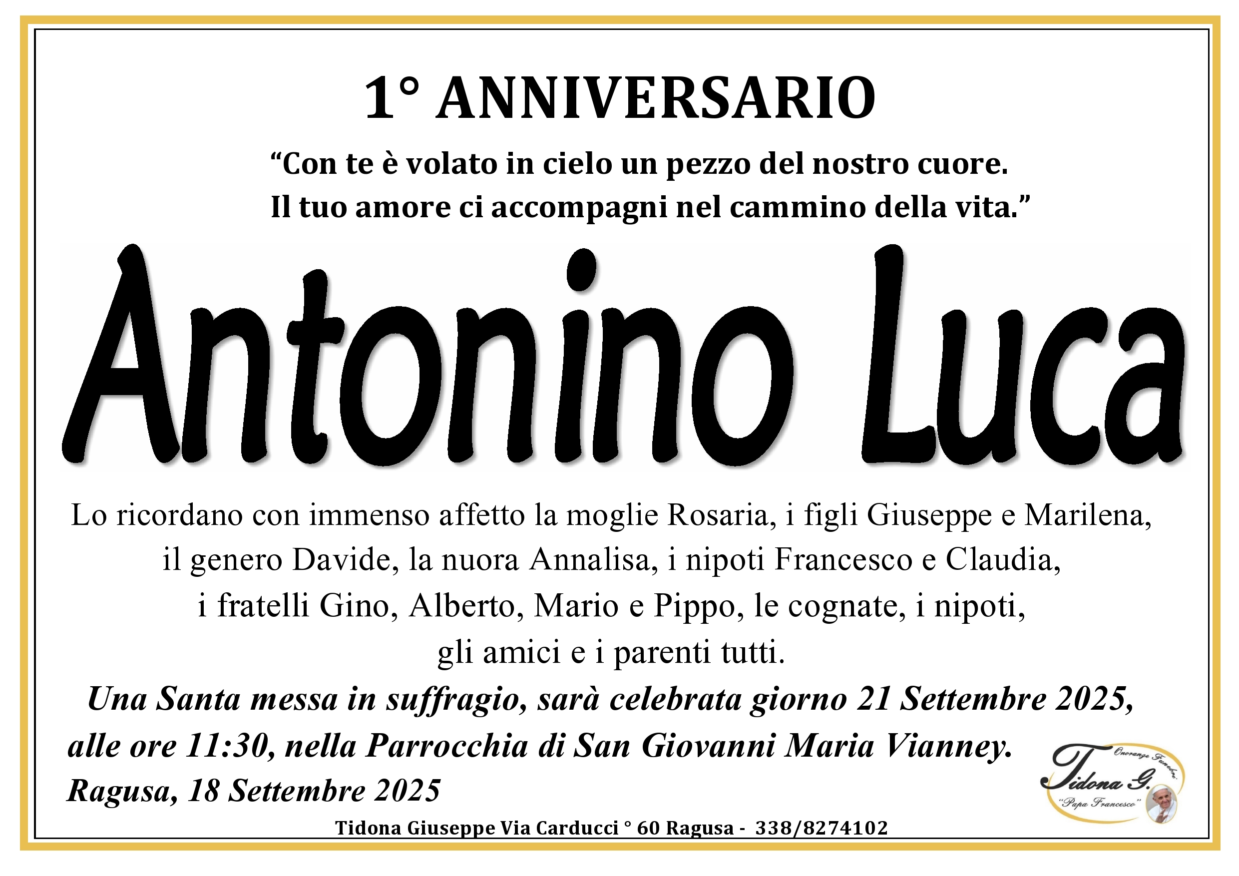 Anniversario: Antonino Luca