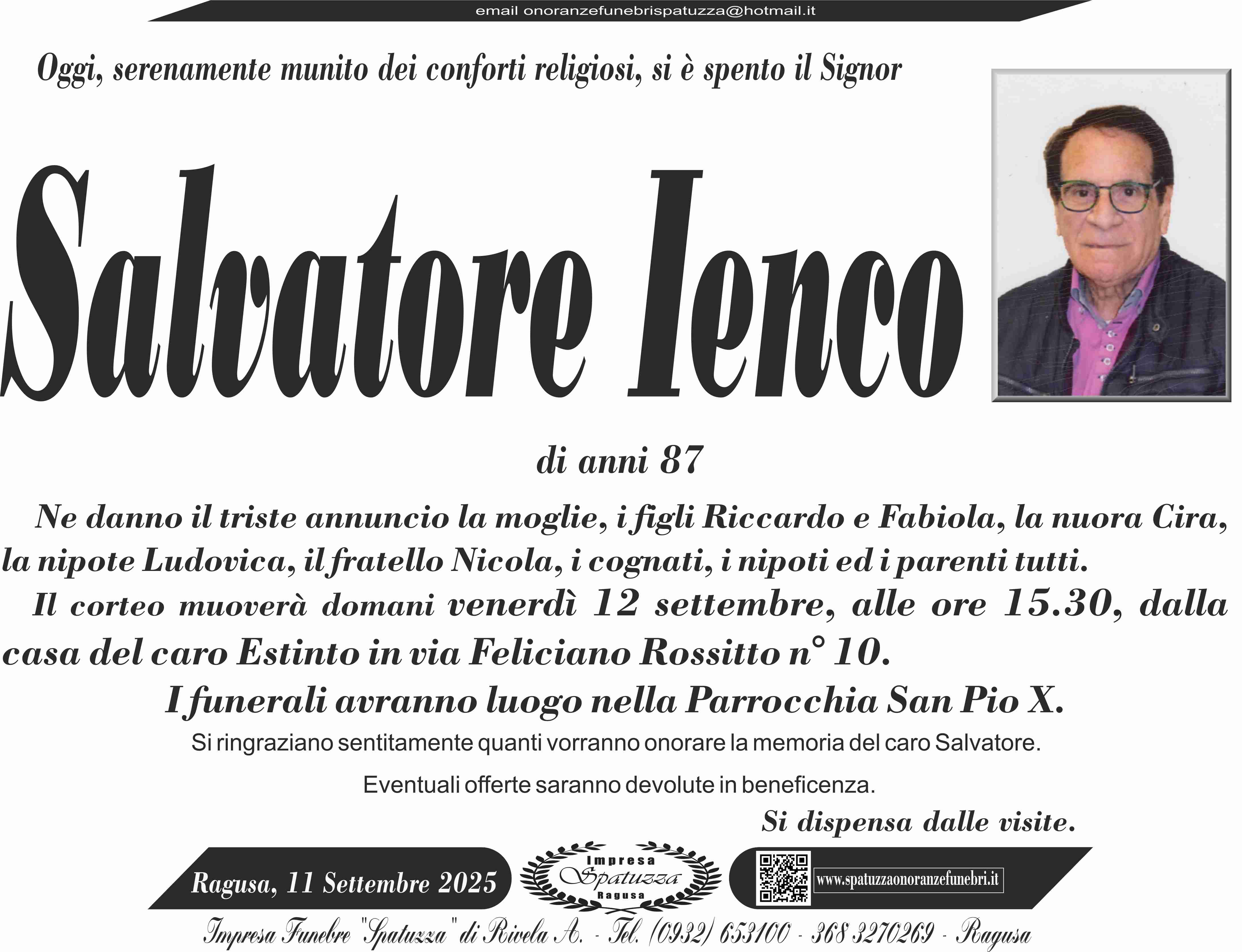 Necrologi: Salvatore Ienco