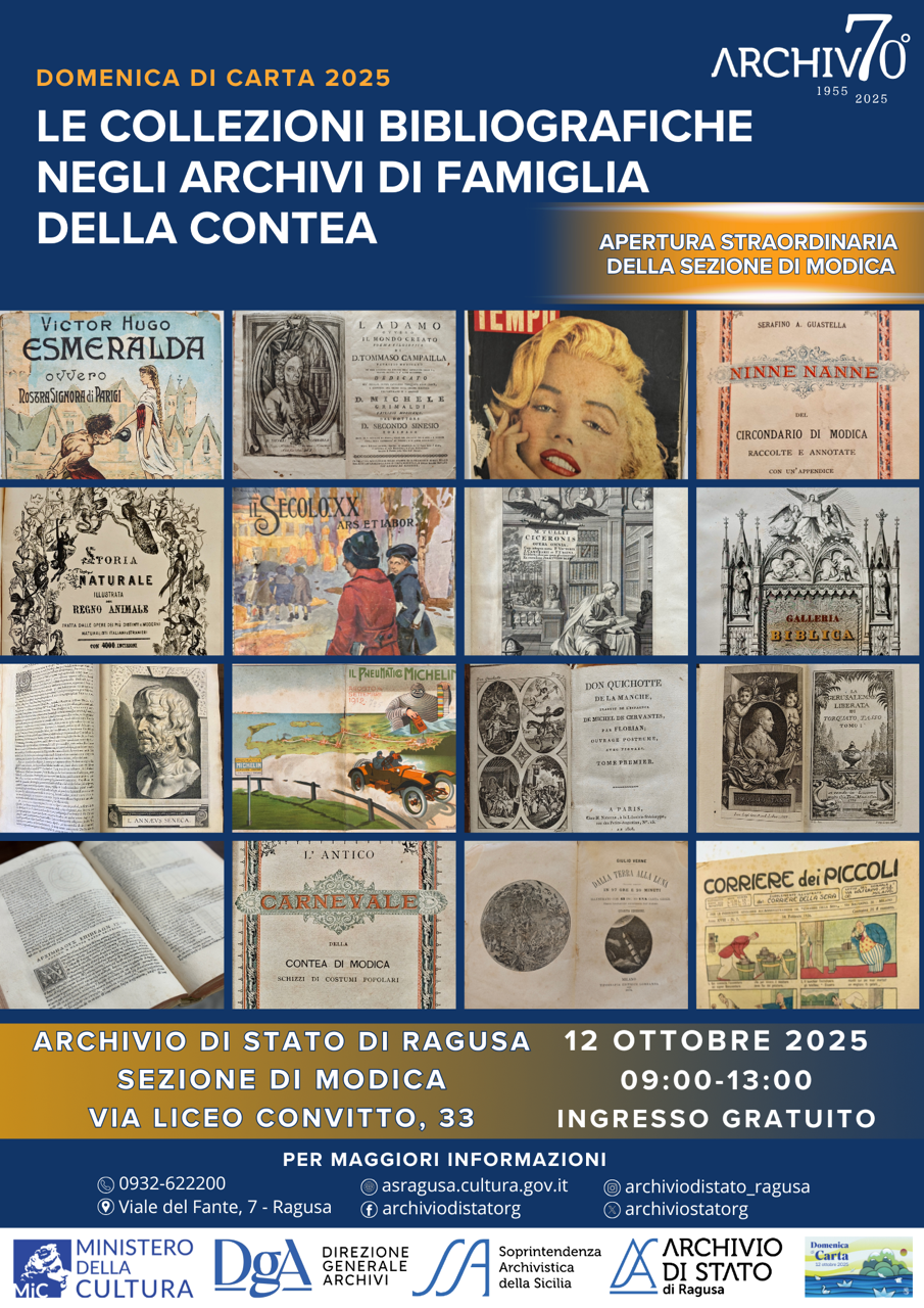 Domenica di Carta a Modica: l’Archivio di Stato apre le porte e svela le sue collezioni storiche
