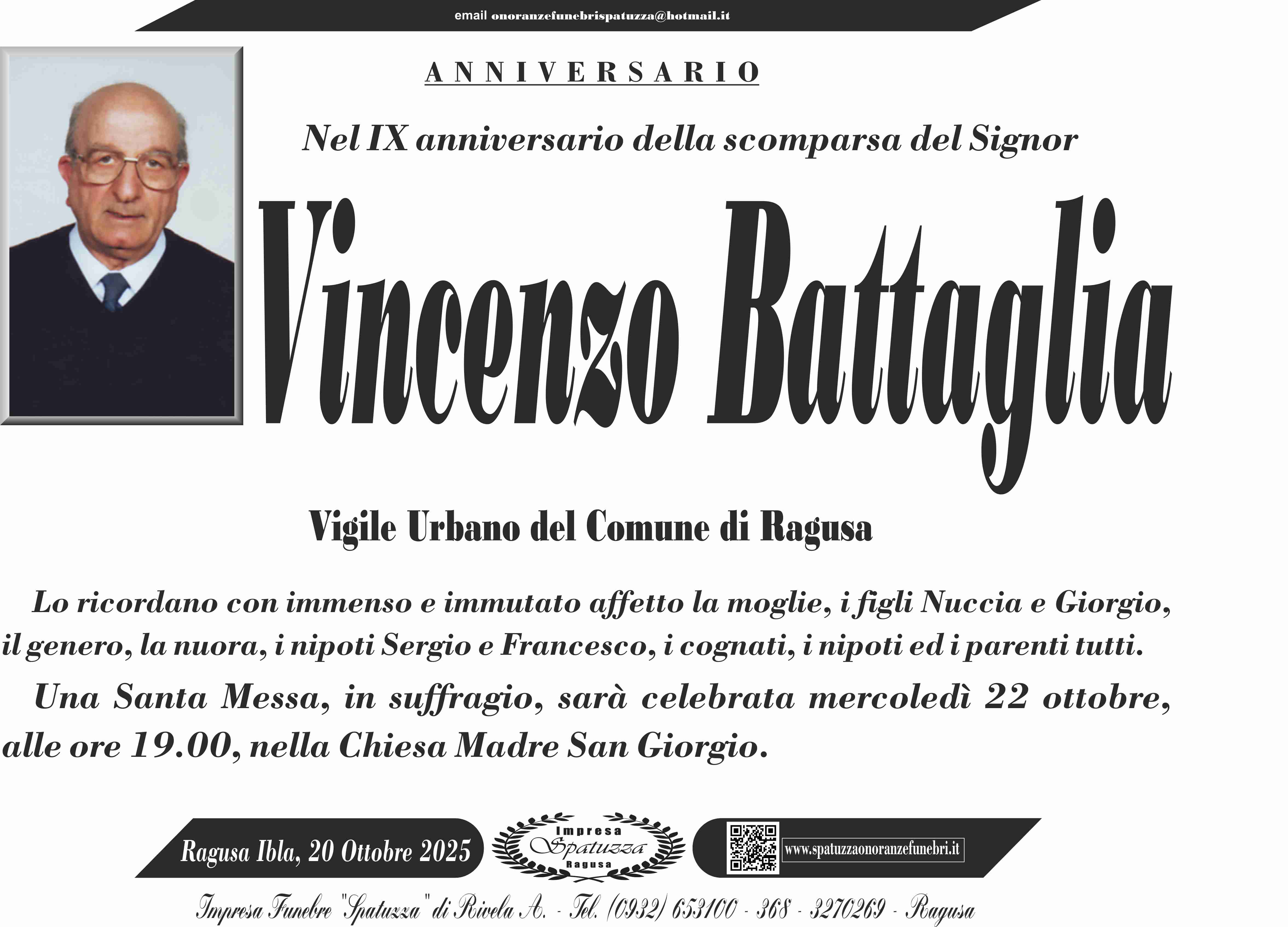 Anniversario: Vincenzo Battaglia