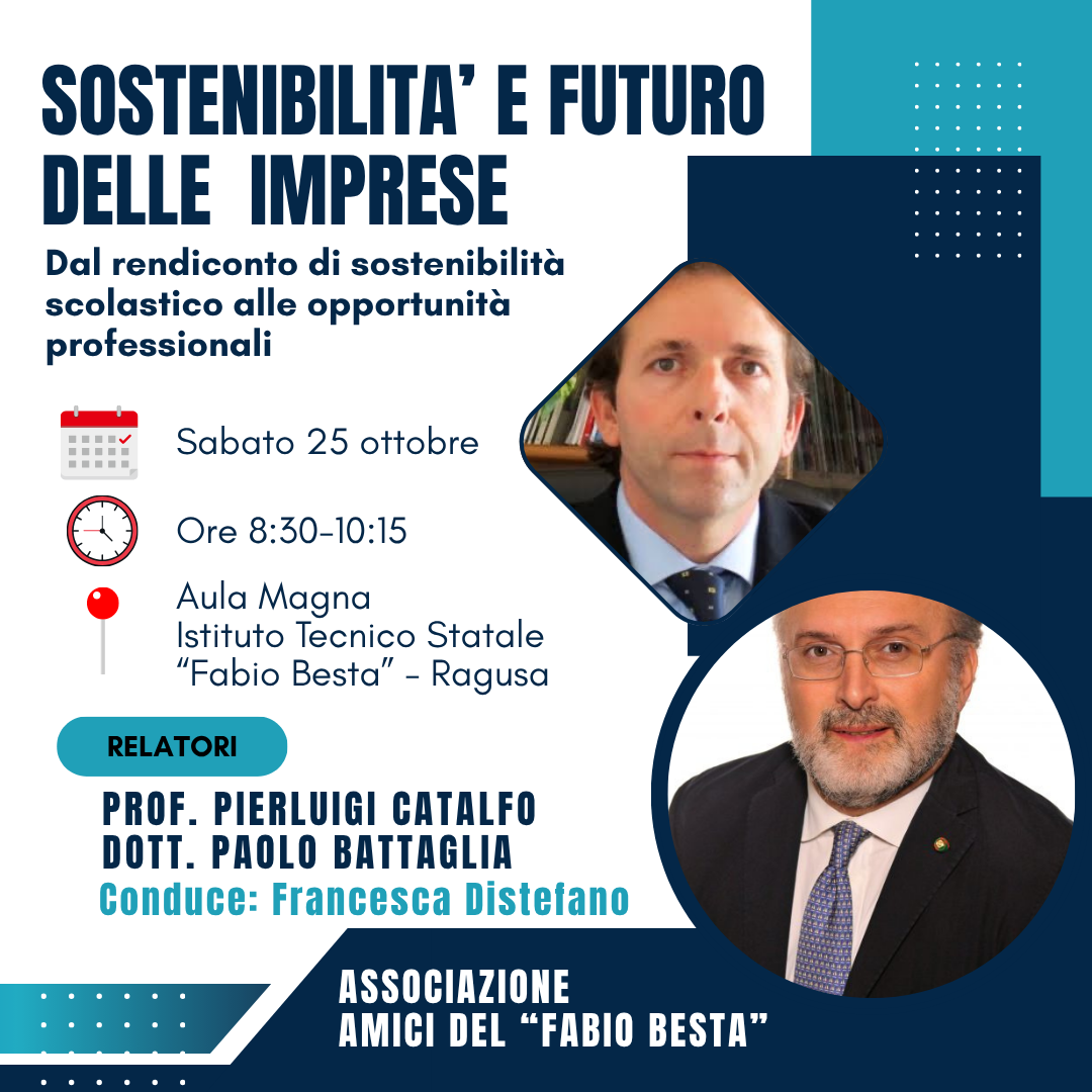 Giovani e imprese unite per un futuro sostenibile: incontro al “Fabio Besta” di Ragusa