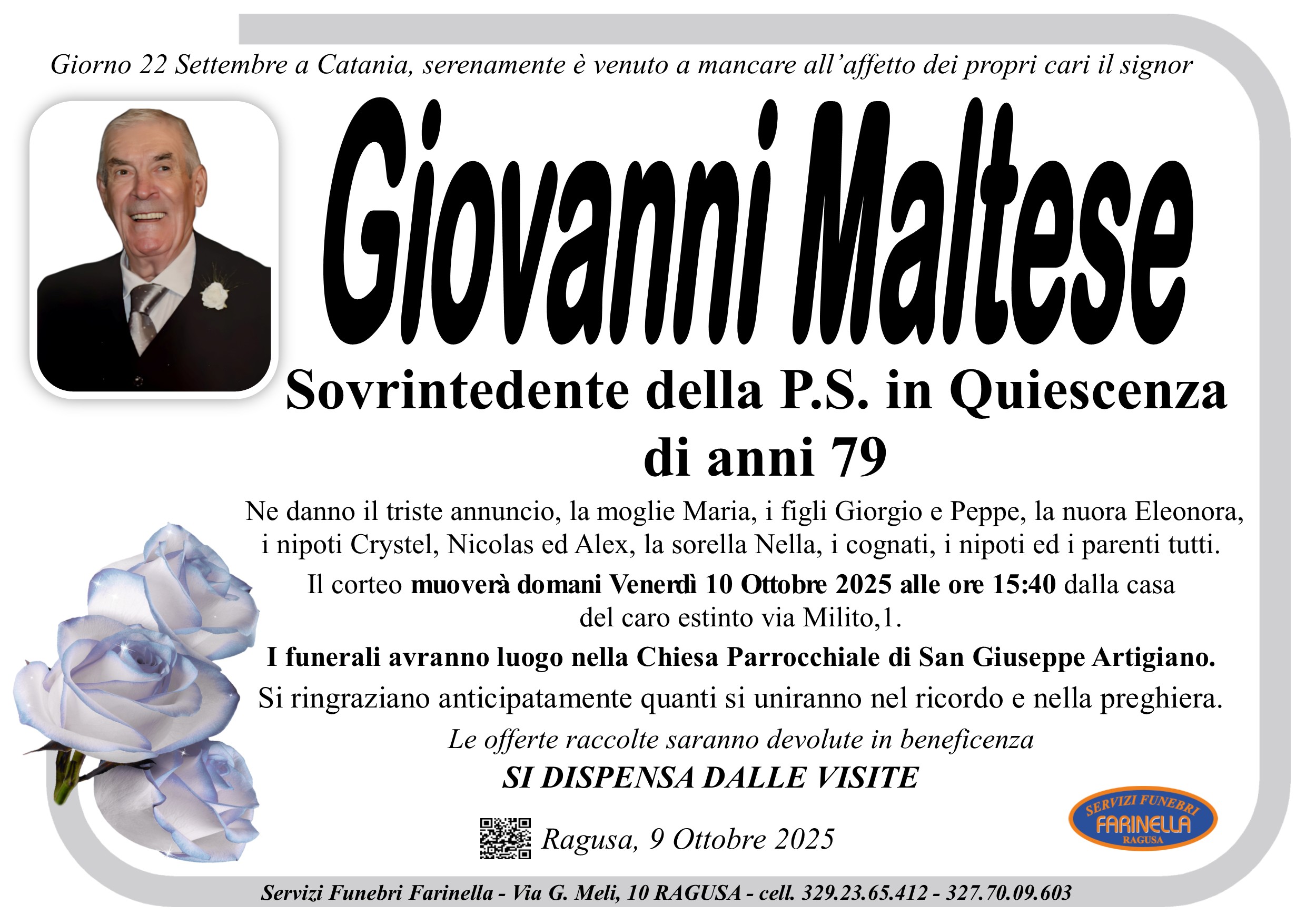 Necrologi: Giovanni Maltese