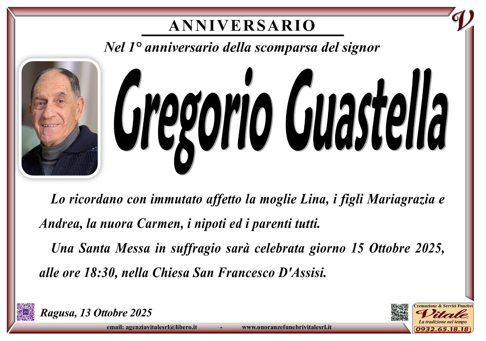 Anniversario: Gregorio Guastella