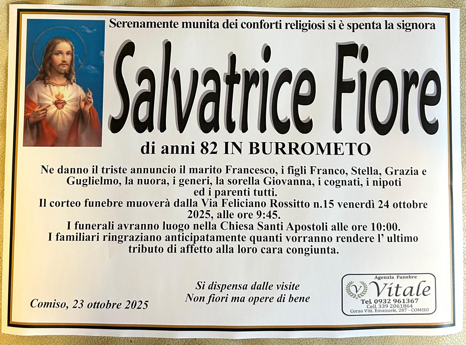 Necrologi: Salvatrice Fiore