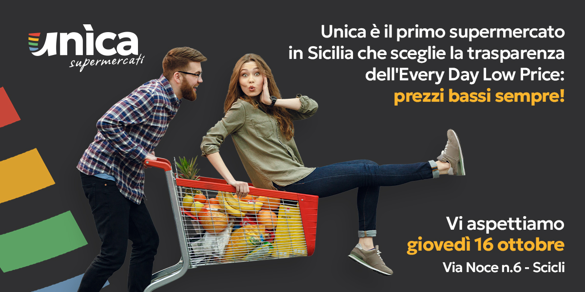 A Scicli arriva UNICA, il supermercato che rivoluziona la spesa: prezzi più bassi tutti i giorni