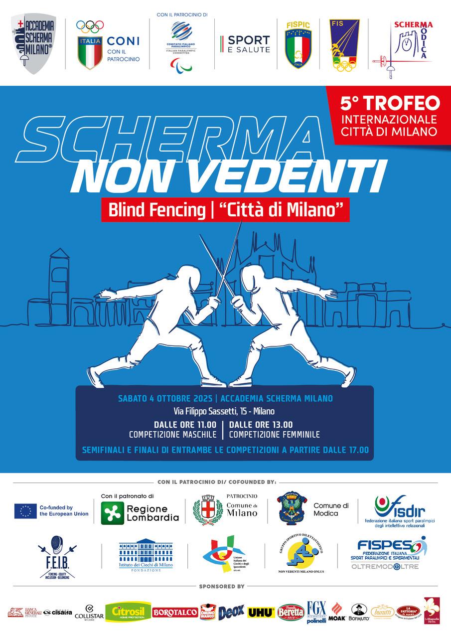 La scherma Modica in pedana a Milano per il 5° Trofeo Internazionale Non Vedenti