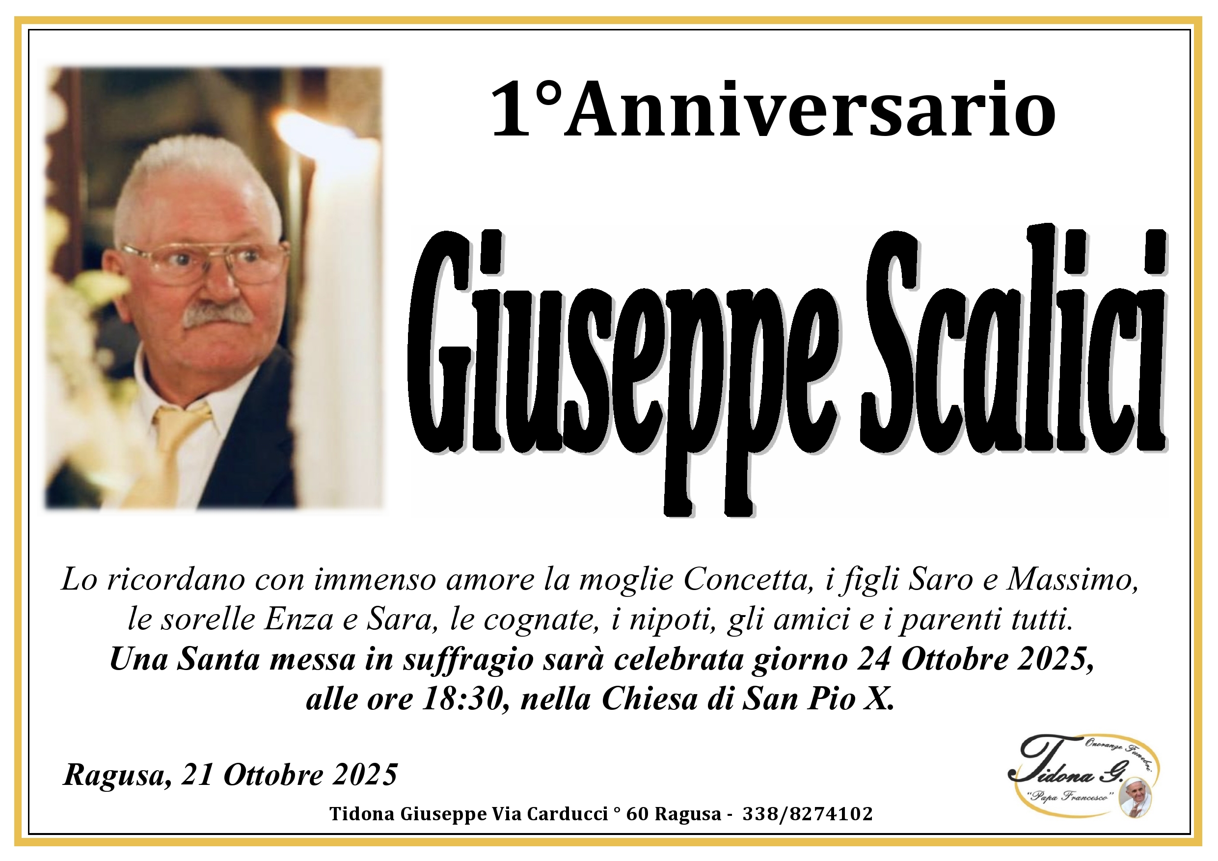 Anniversario: Giueppe Scalici