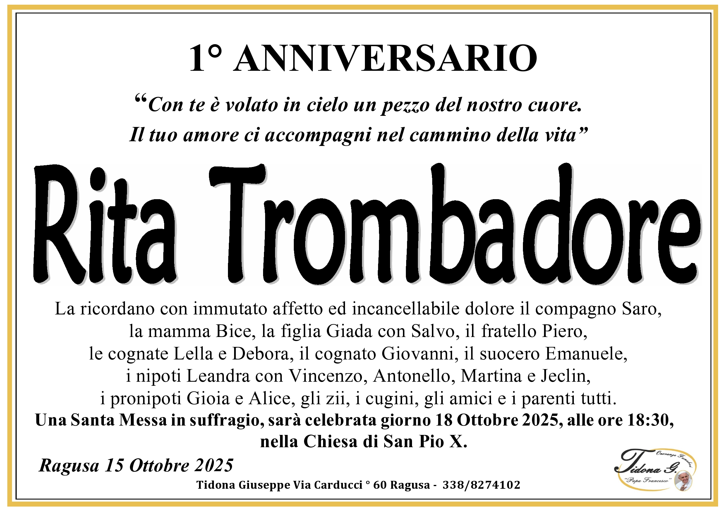 Anniversario: Rita Trombadore