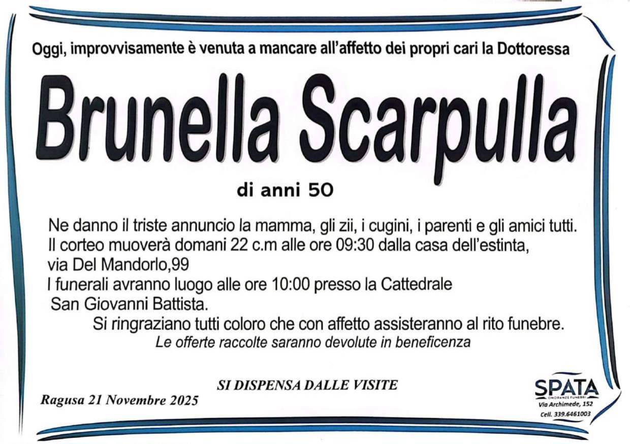 Necrologi: Brunella Scarpulla