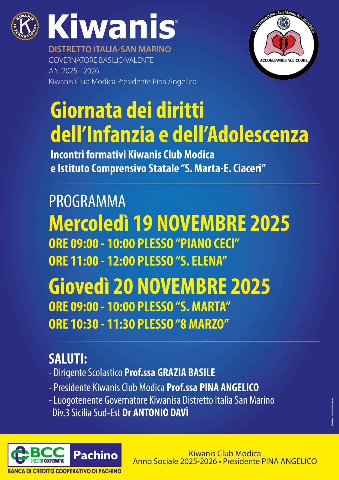 Giornata dei diritti dell’infanzia: a Modica eventi, incontri e consapevolezza