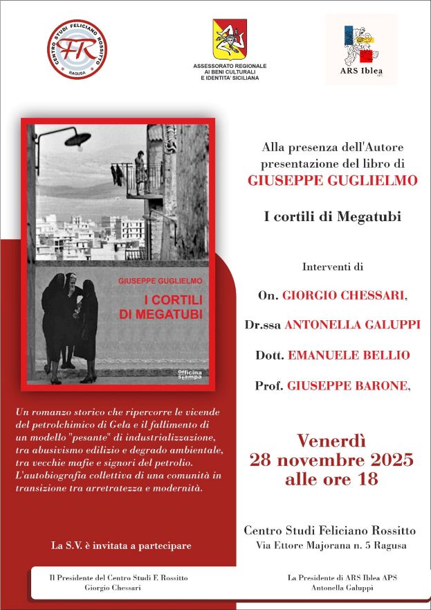 “I cortili di Megatubi”, il libro di Giuseppe Guglielmo presentato a Ragusa