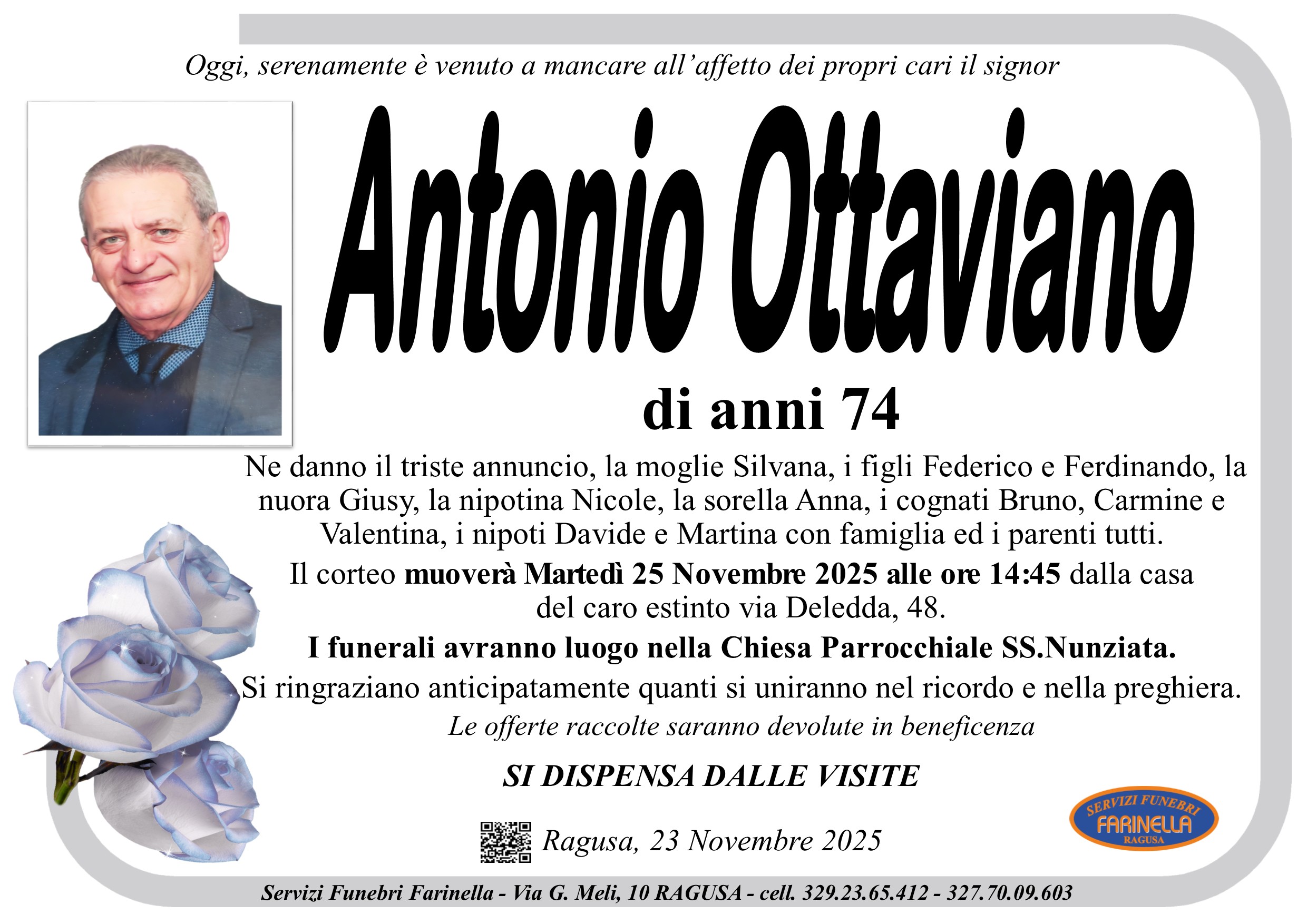 Necrologi: Antonio Ottaviano