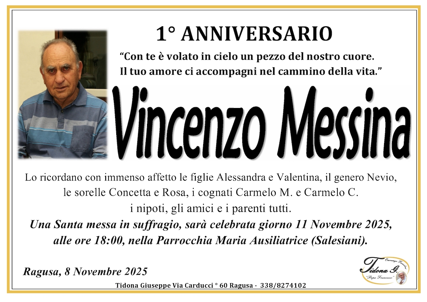 Anniversario: Vincenzo Messina