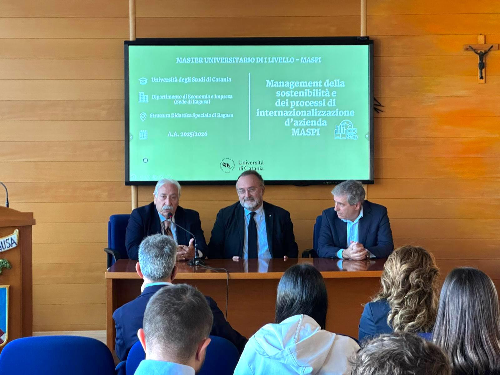 A Ragusa il primo Master Sustainability and Control Manager per l’internazionalizzazione