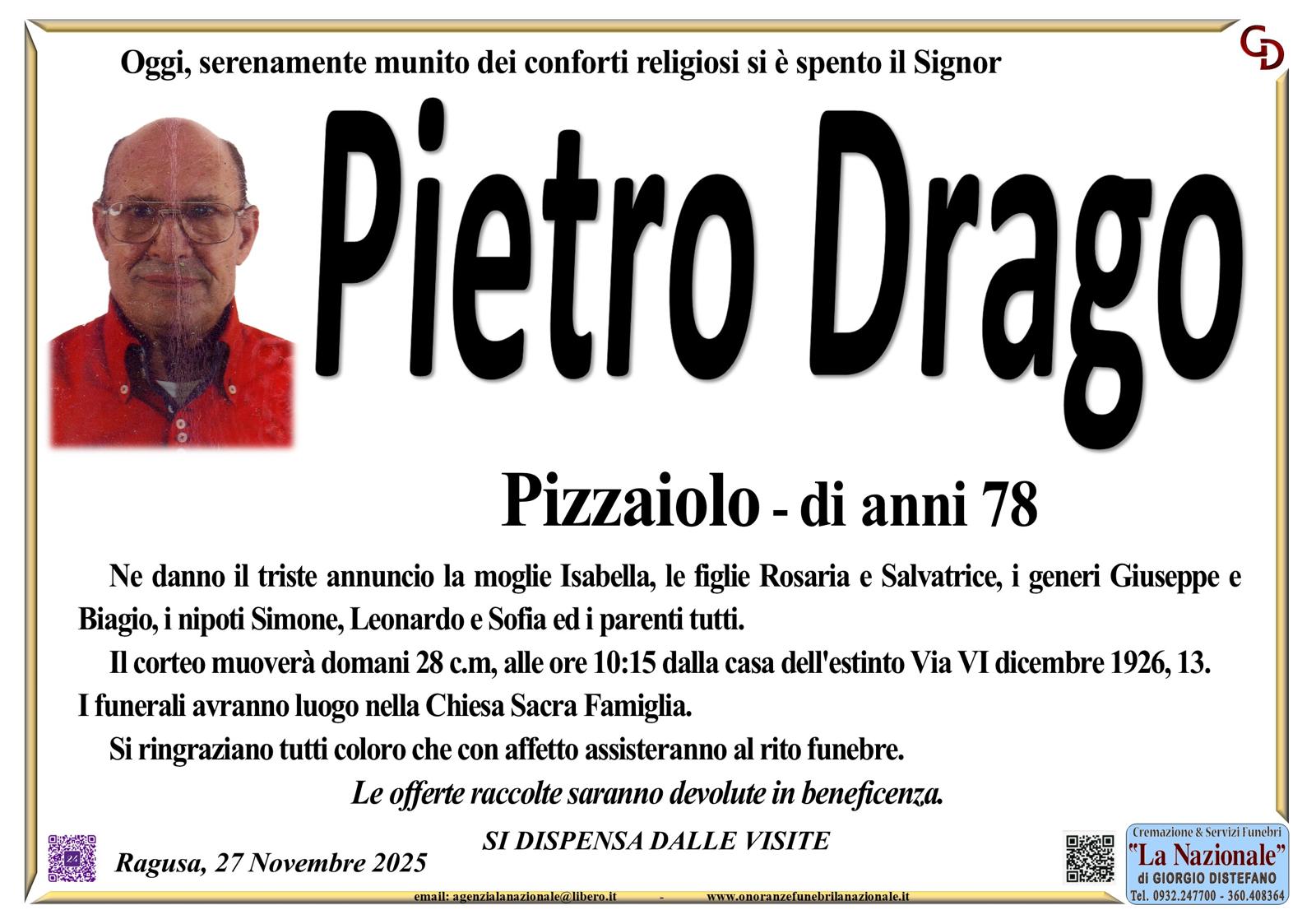 Necrologi: Pietro Drago