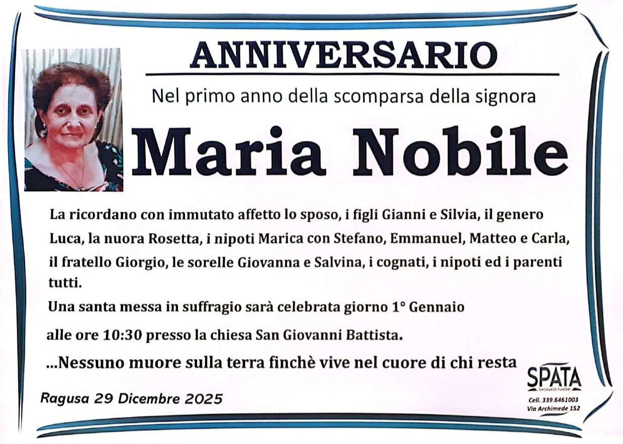 Anniversario: Maria Nobile
