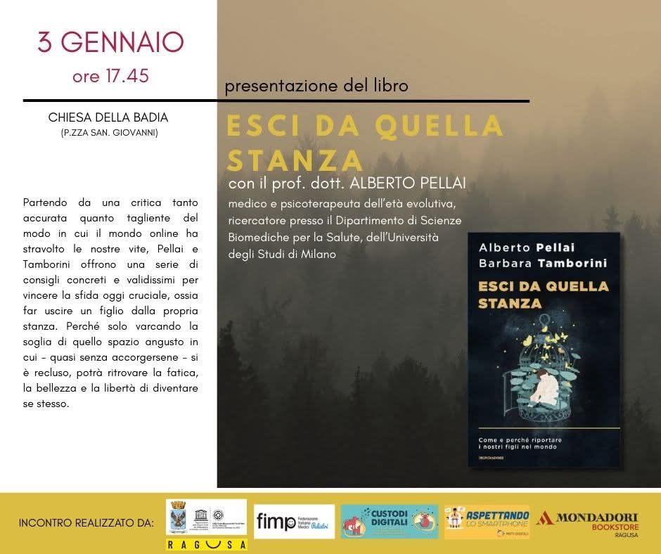 “Esci da quella stanza”: si presenta a Ragusa il libro sul rapporto tra giovani e smartphone