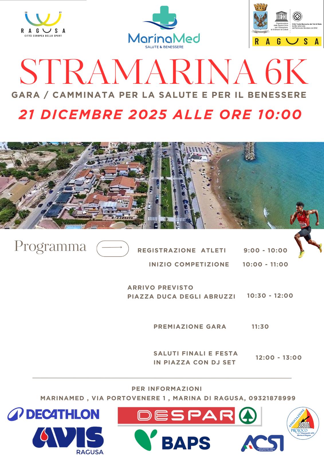 Stramarina 6K: un evento di sport, benessere e socialità a Marina di Ragusa