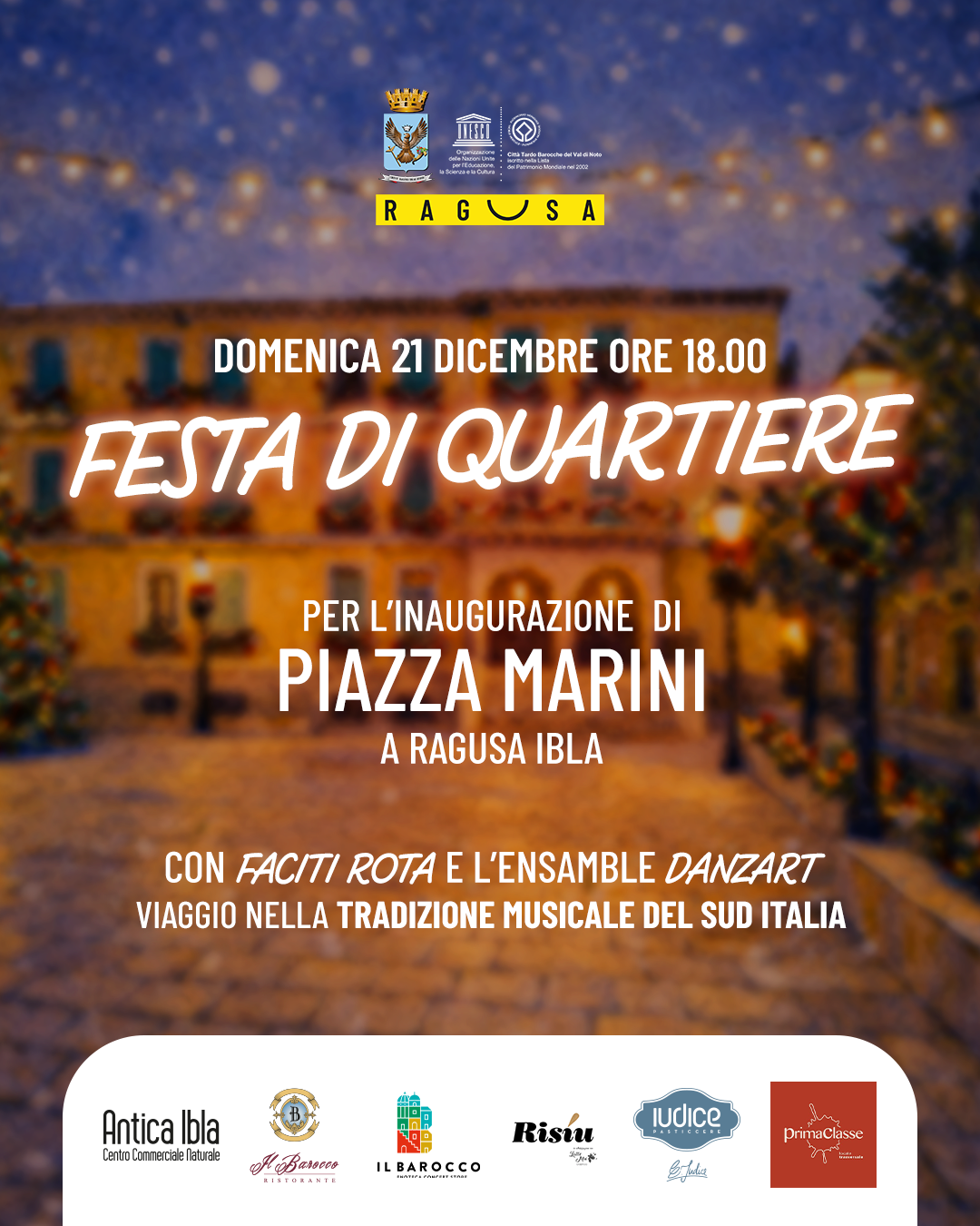 Centro storico di Ragusa Ibla, si inaugura la “nuova” Piazza Marini