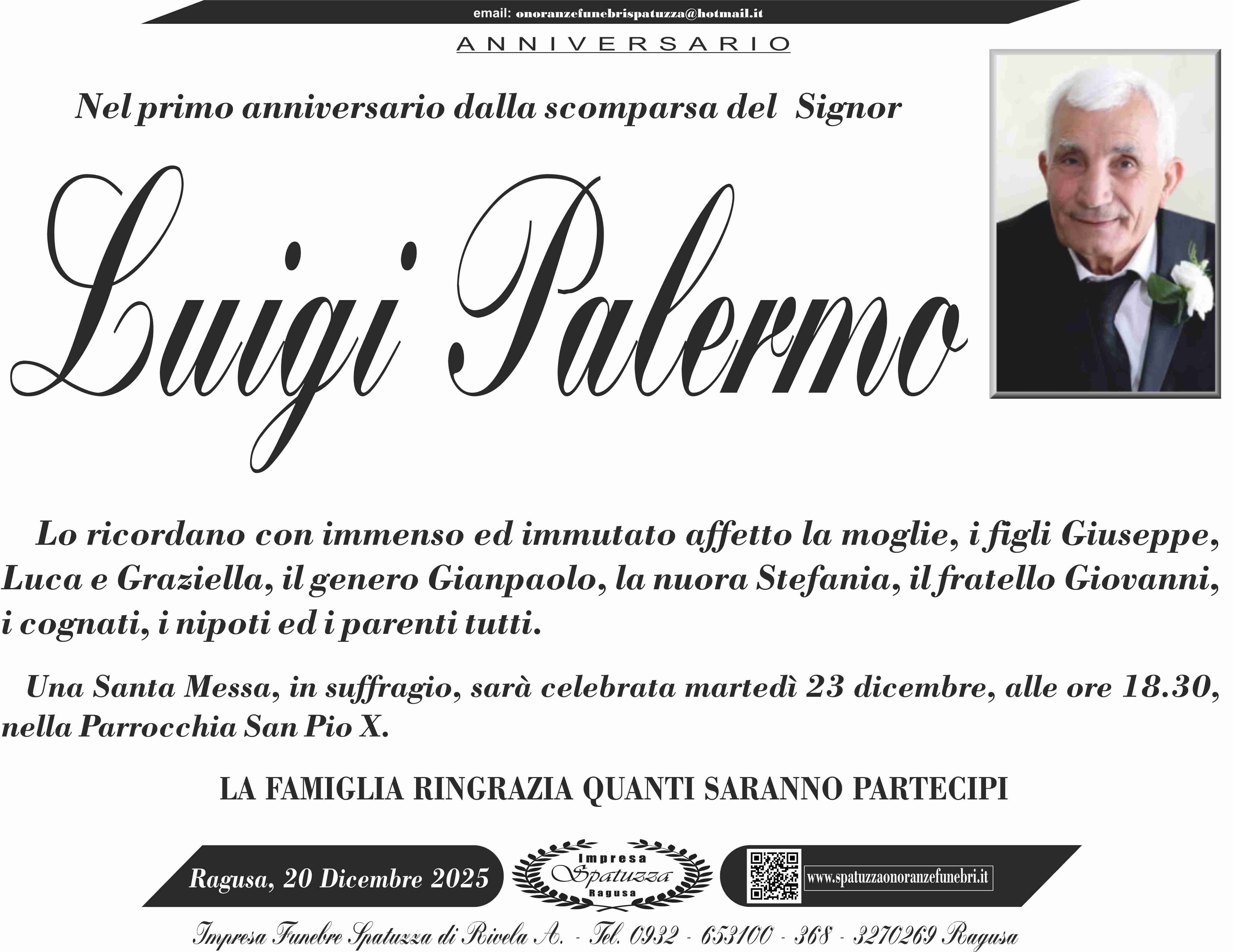 Anniversario: Luigi Palermo