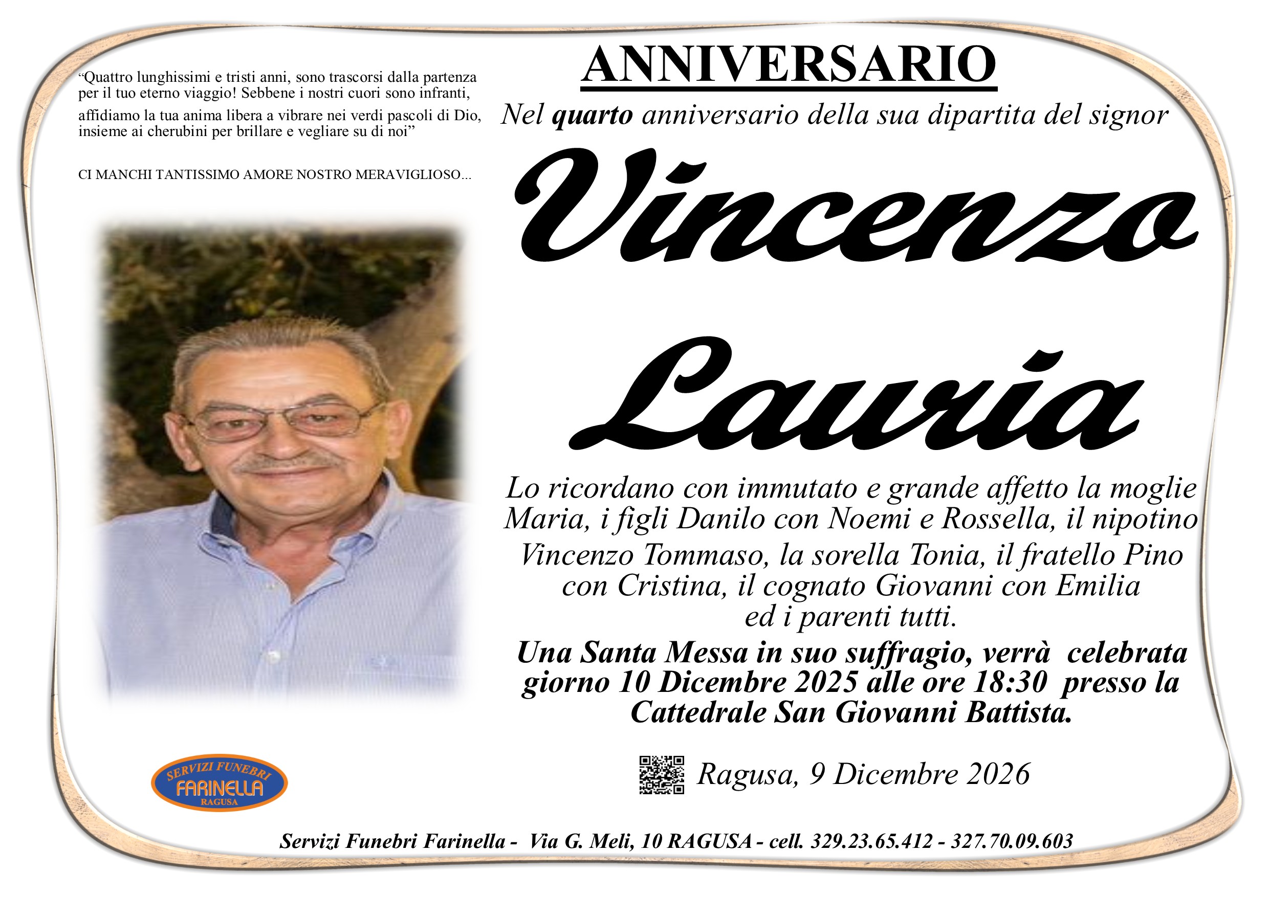 Anniversario: Vincenzo Lauria