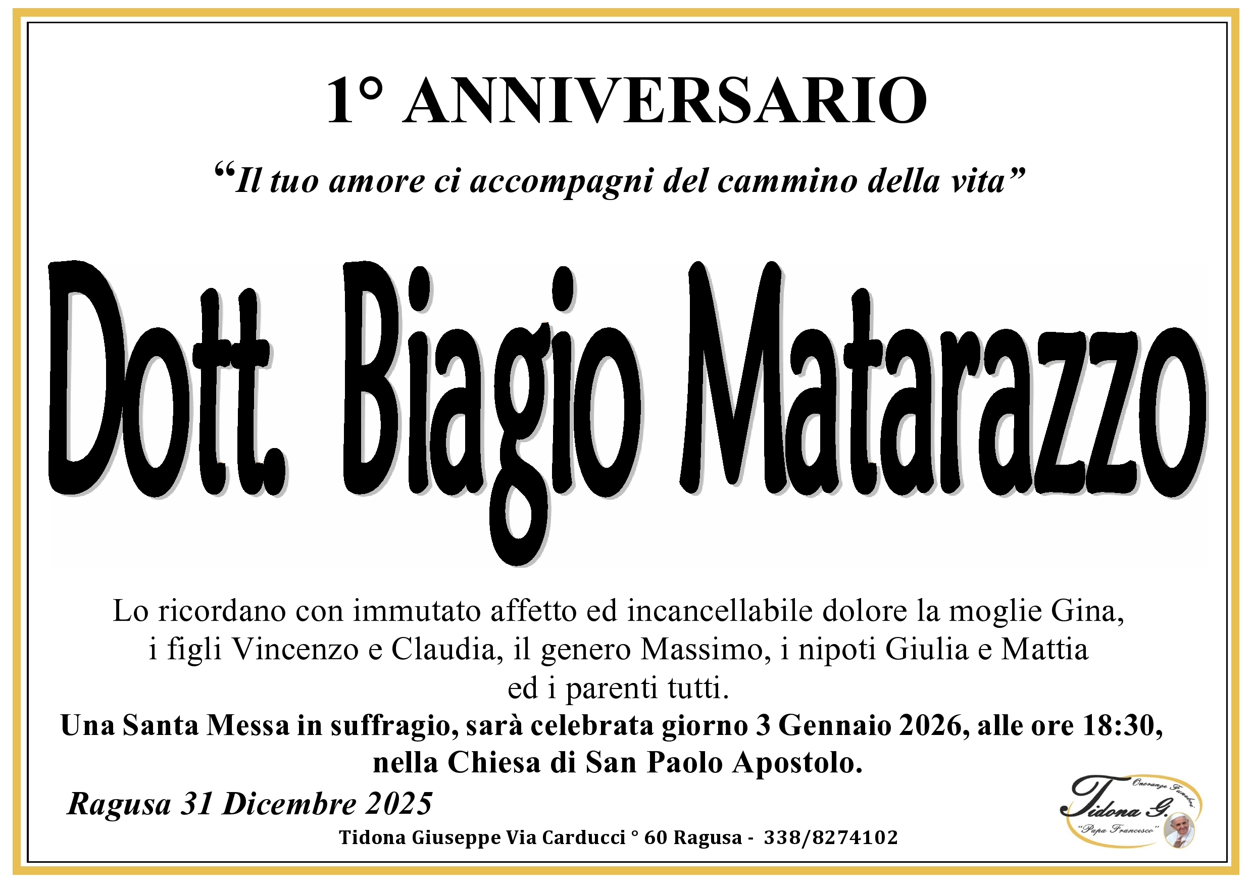 Anniversario: Biagio Matarazzo