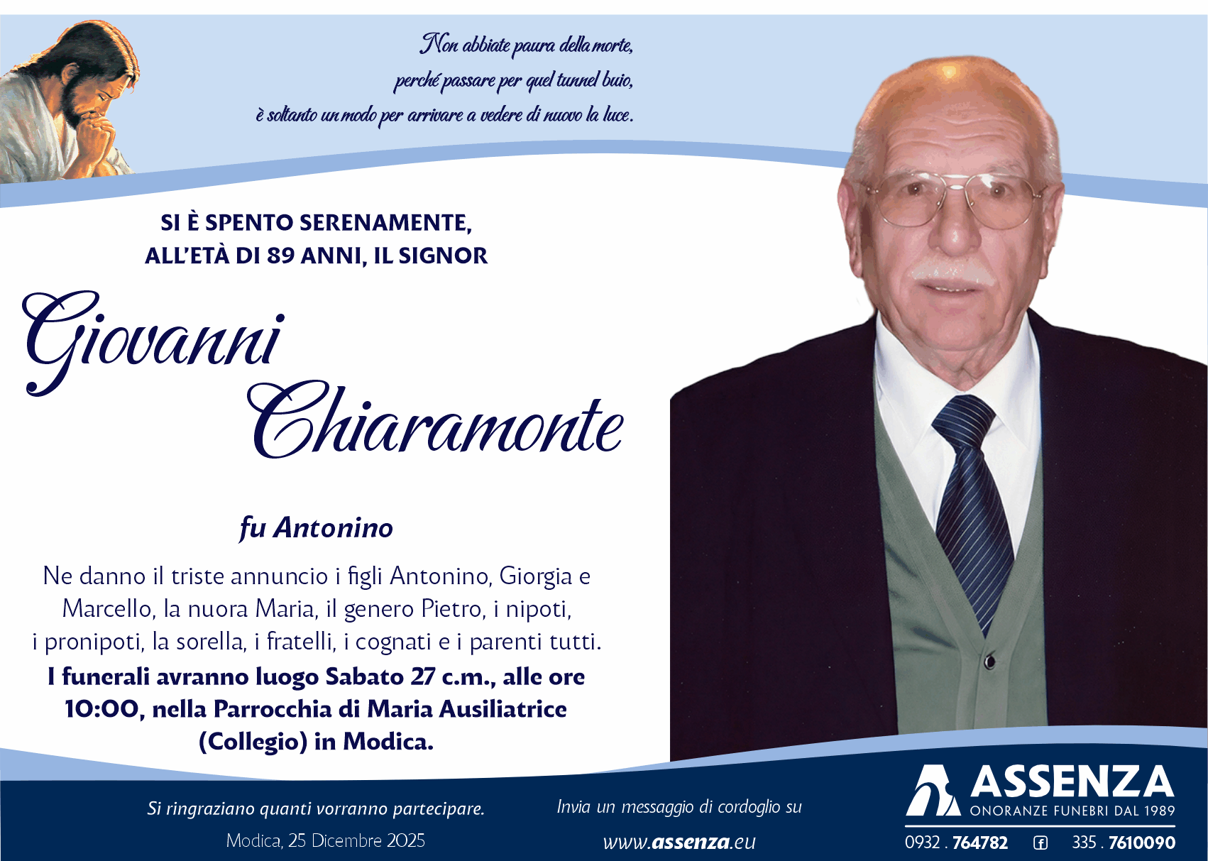 Necrologi: Giovanni Chiaramonte