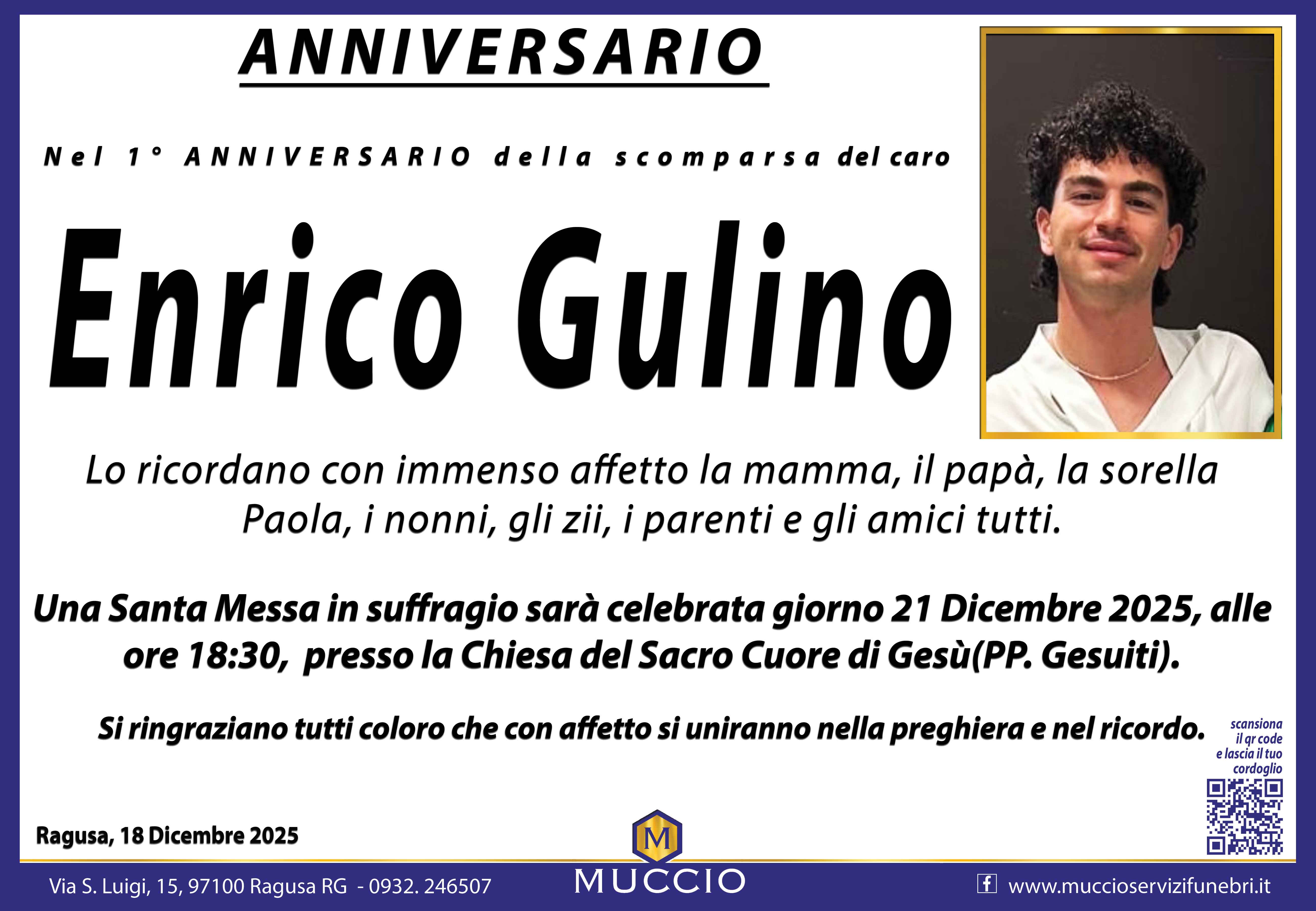 Anniversario: Enrico Gulino